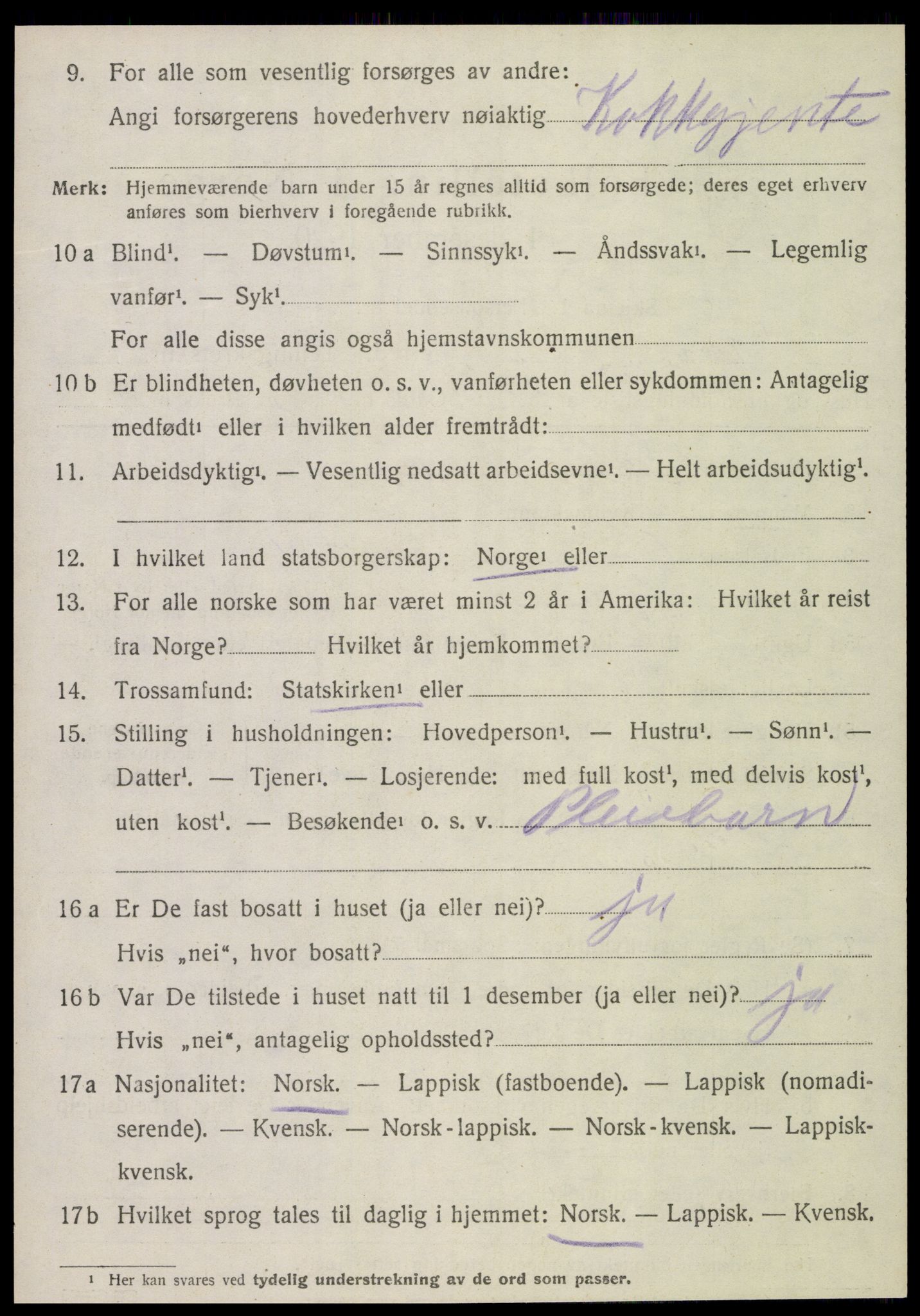SAT, 1920 census for Sparbu, 1920, p. 5358