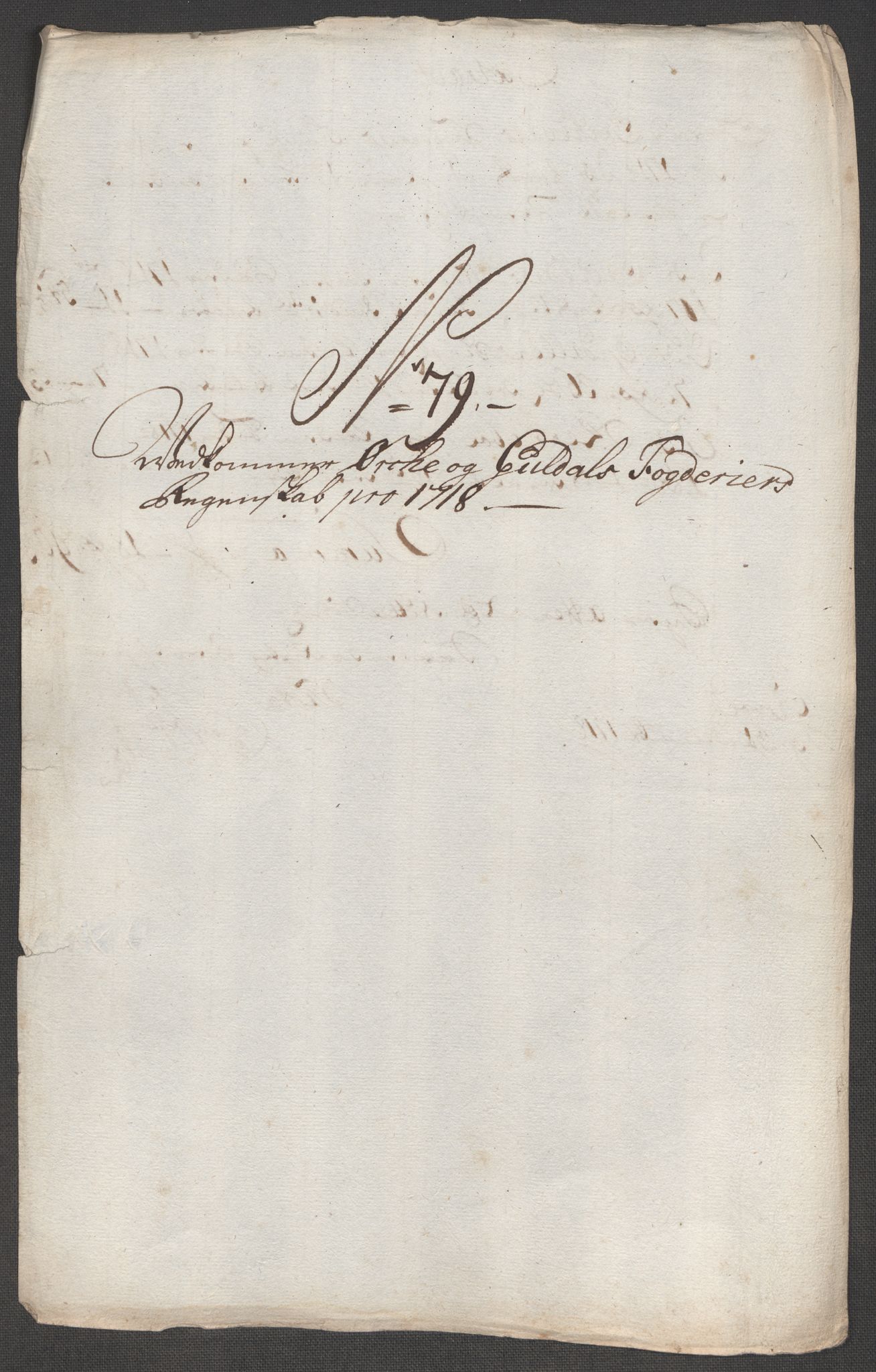 Rentekammeret inntil 1814, Reviderte regnskaper, Fogderegnskap, RA/EA-4092/R60/L3972: Fogderegnskap Orkdal og Gauldal, 1718, p. 170