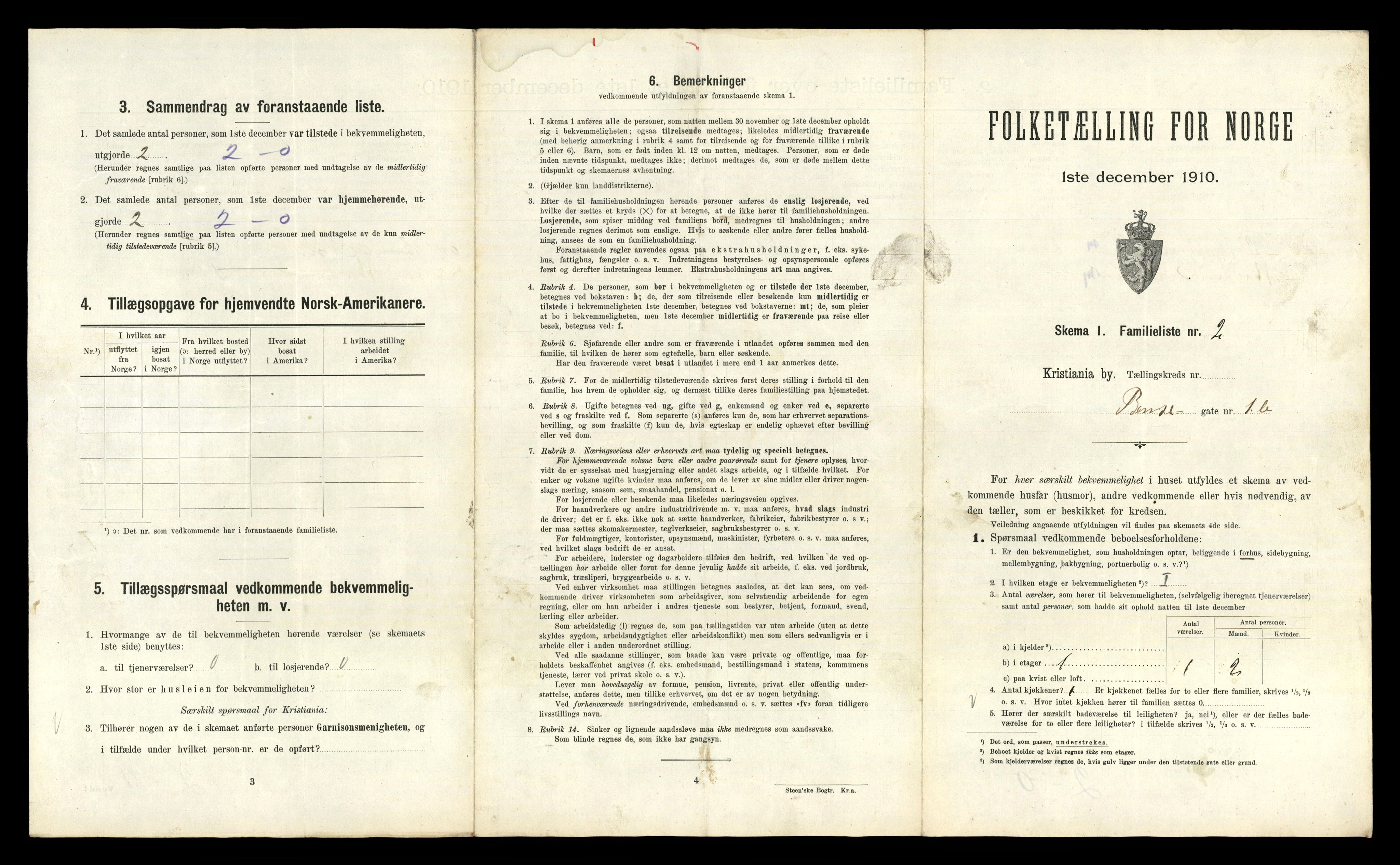 RA, 1910 census for Kristiania, 1910, p. 4617