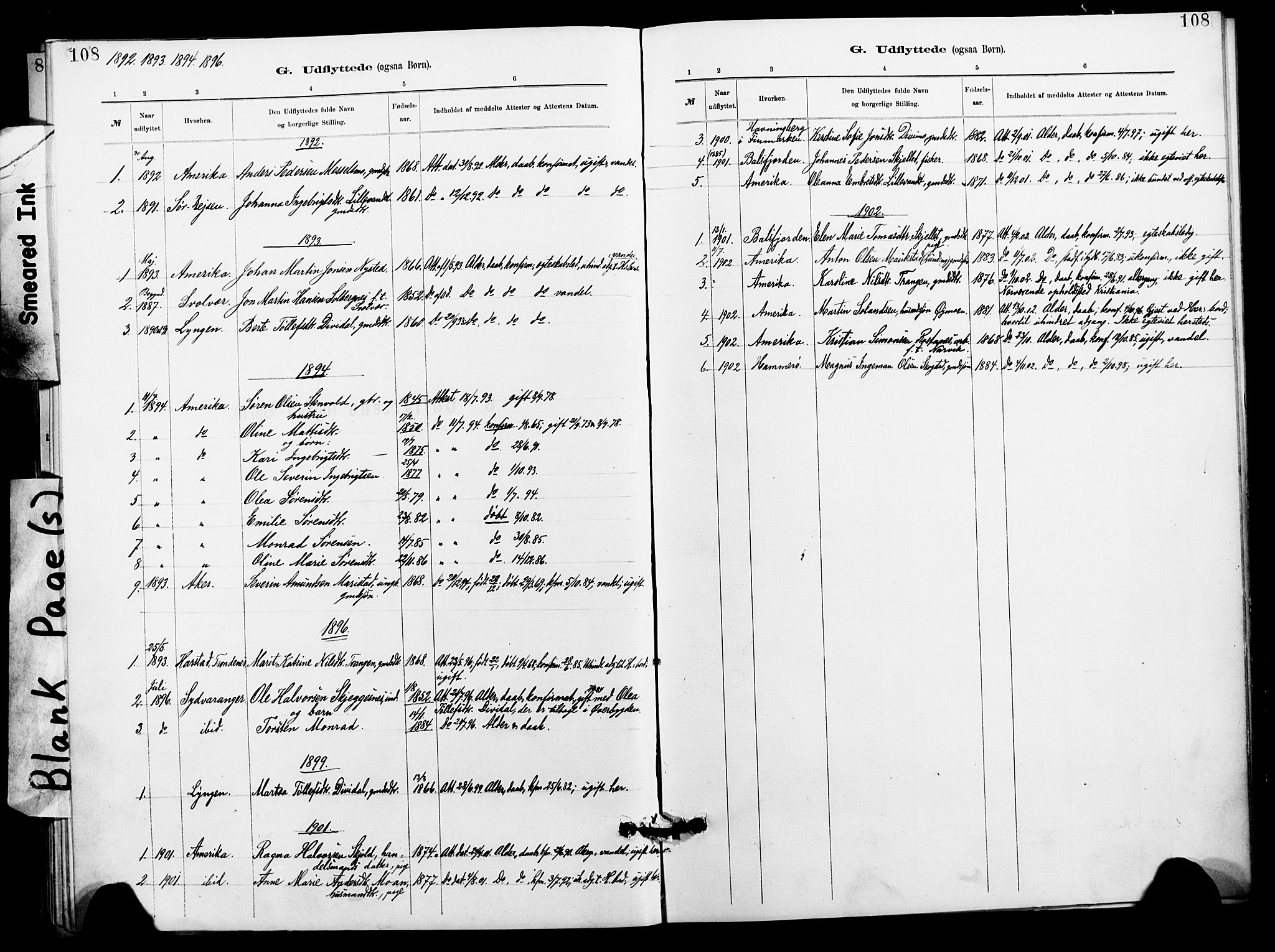 Målselv sokneprestembete, AV/SATØ-S-1311/G/Ga/Gaa/L0006kirke: Parish register (official) no. 6, 1884-1902, p. 108