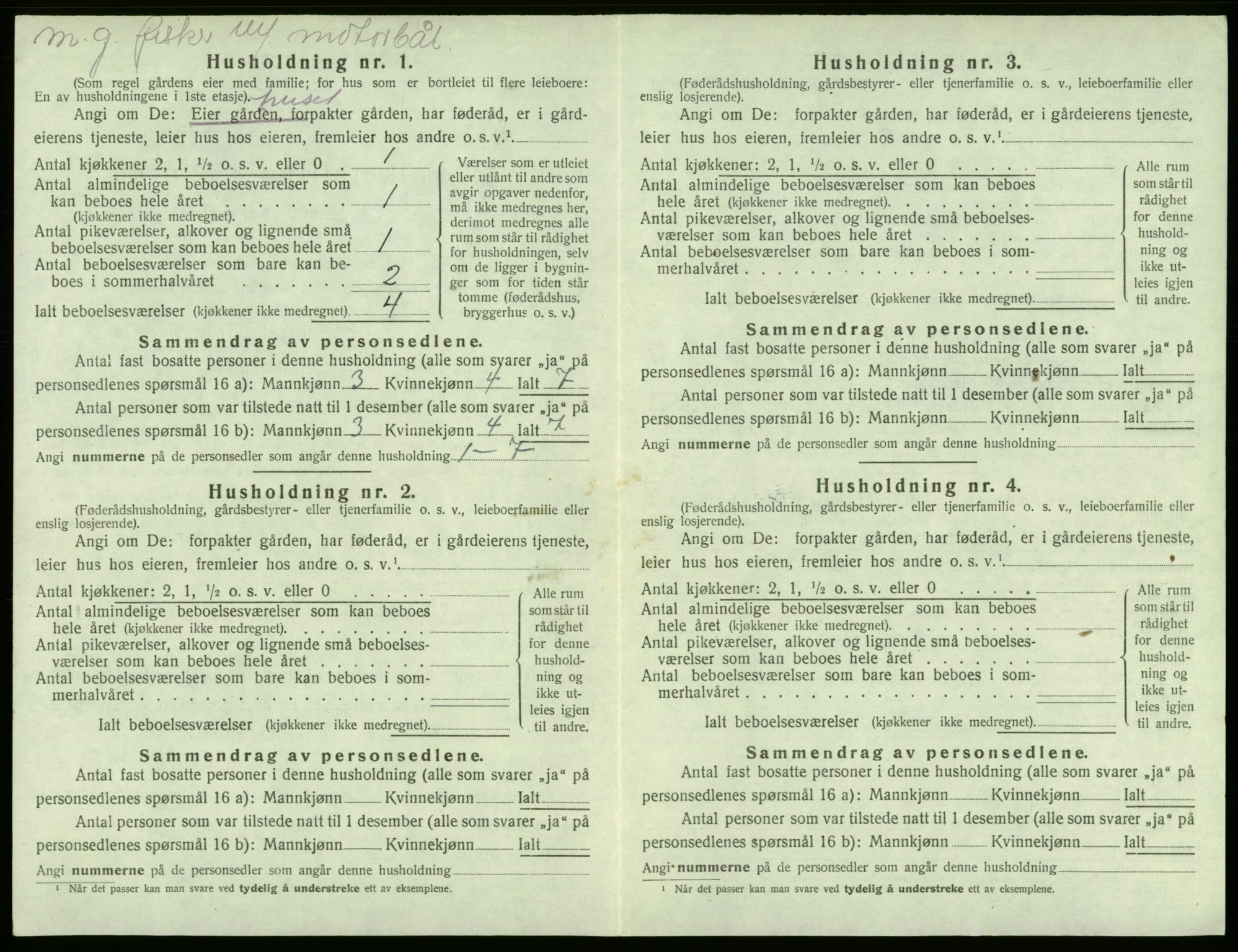 SAB, 1920 census for Sund, 1920, p. 277