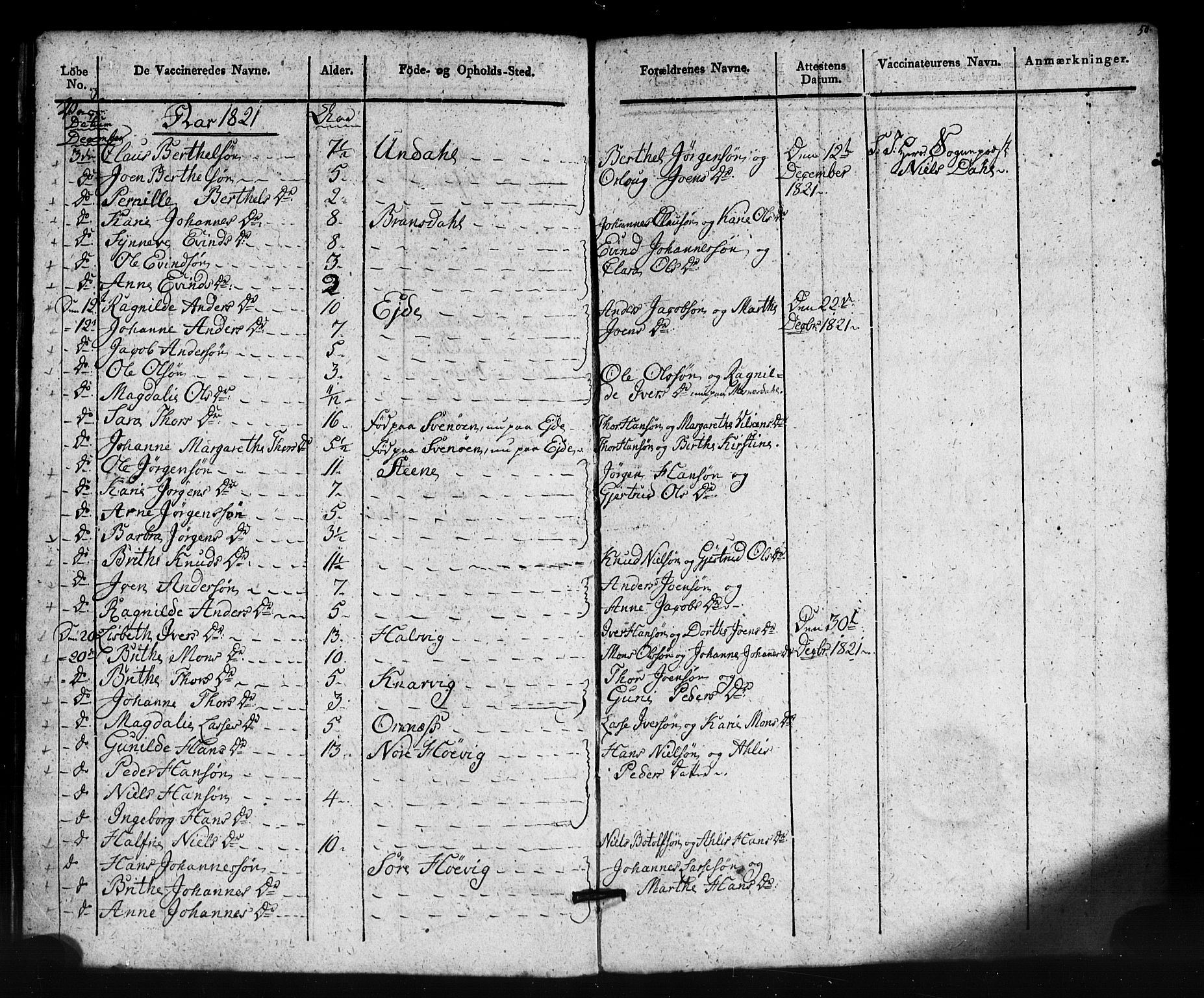 Gulen sokneprestembete, SAB/A-80201/H/Haa/Haaa/L0024: Parish register (official) no. A 24, 1806-1821, p. 50