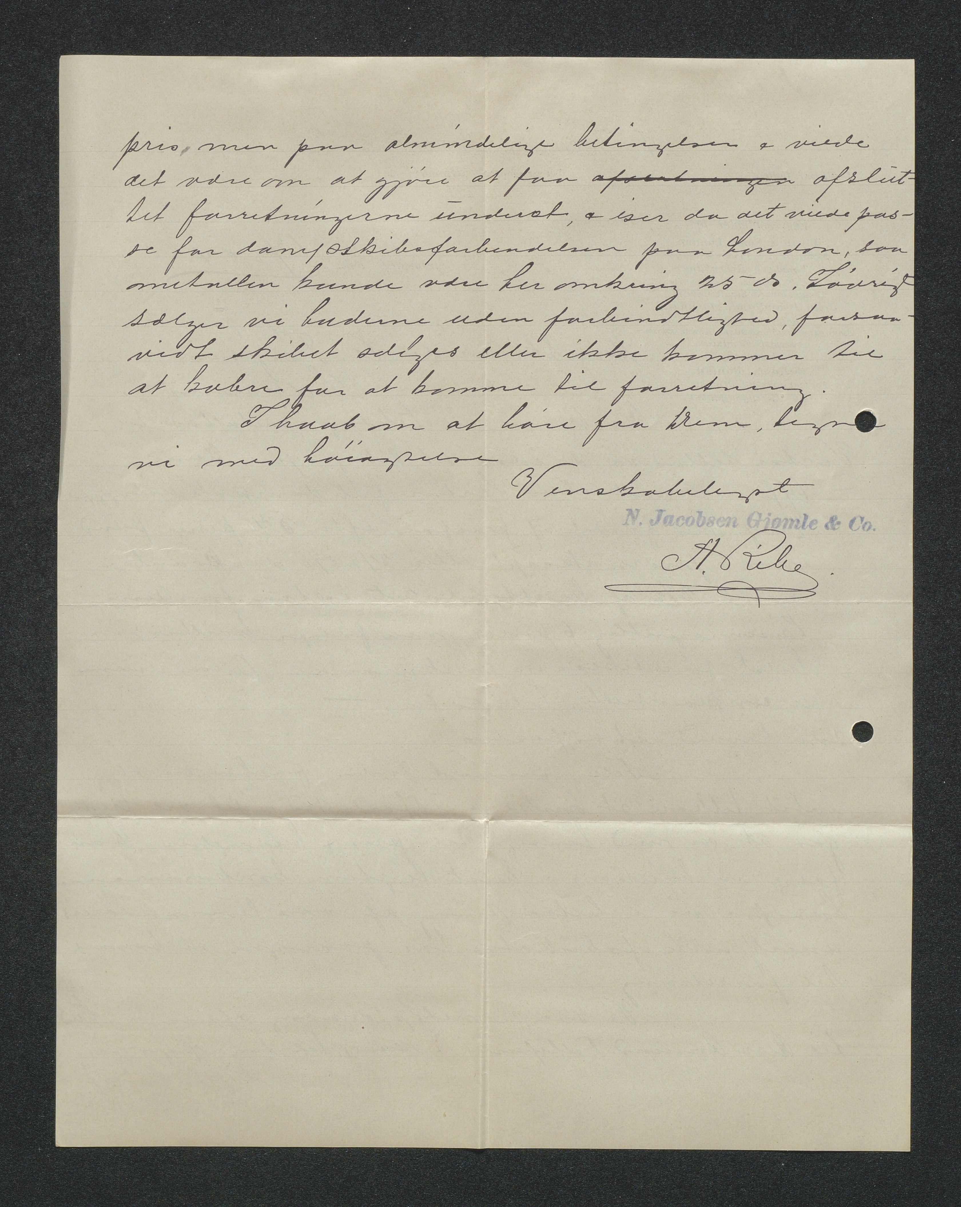 O. Terjesens rederi, AAKS/PA-2525/E/E01/L0013: Korrespondanse, 1904-1905