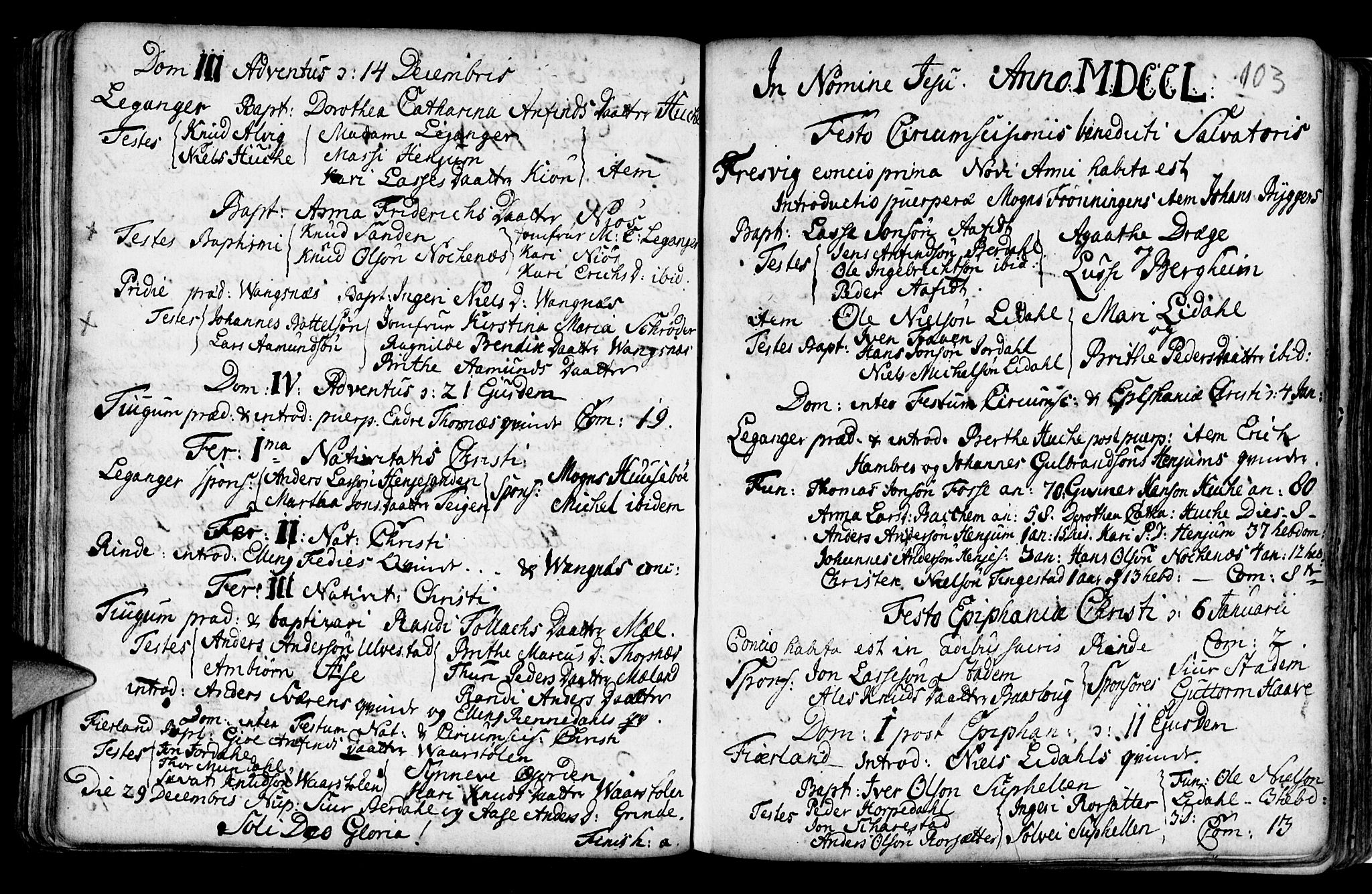 Leikanger sokneprestembete, SAB/A-81001: Parish register (official) no. A 2, 1735-1756, p. 103