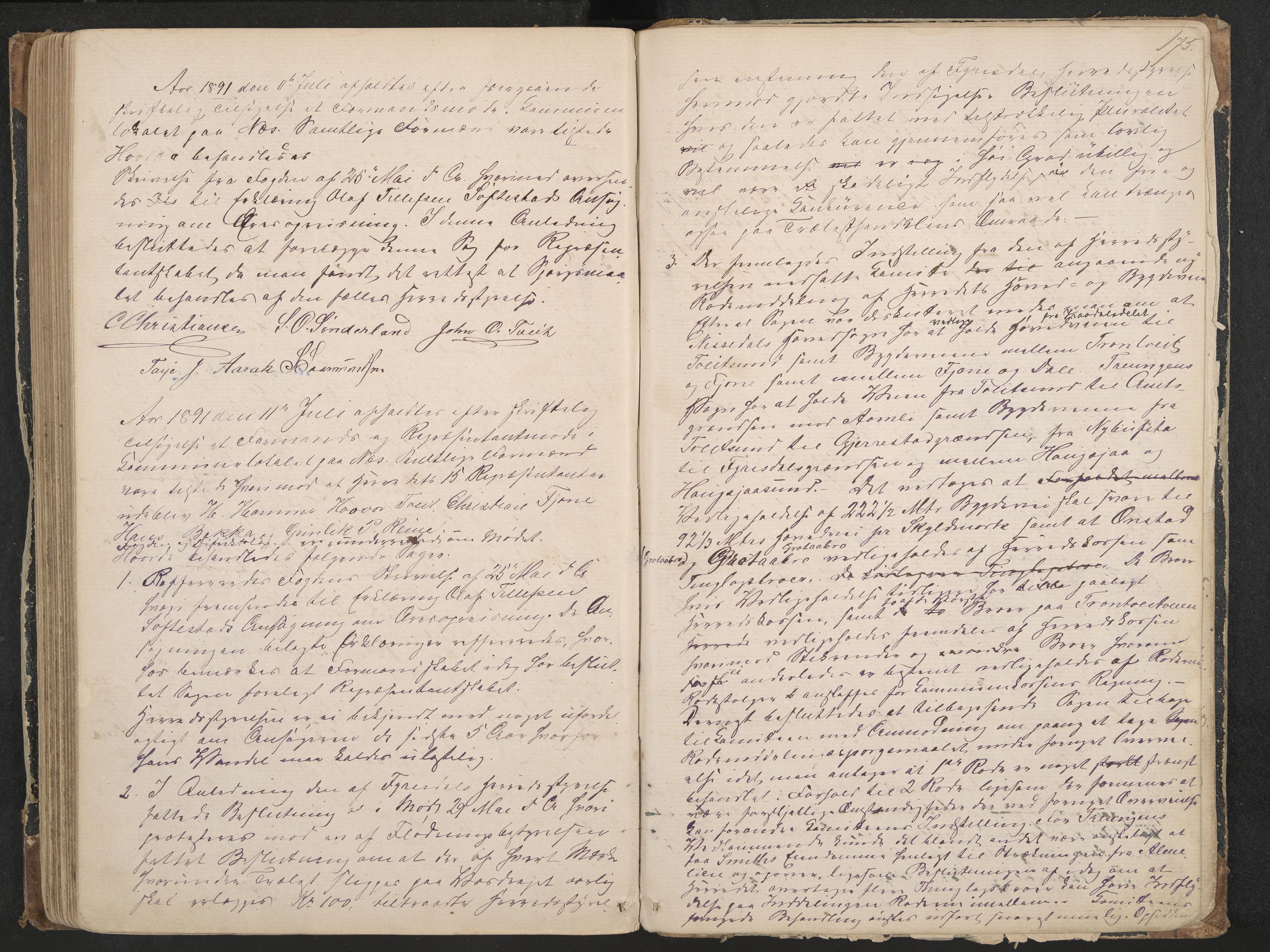 Nissedal formannskap og sentraladministrasjon, IKAK/0830021-1/A/L0002: Møtebok, 1870-1892, p. 175