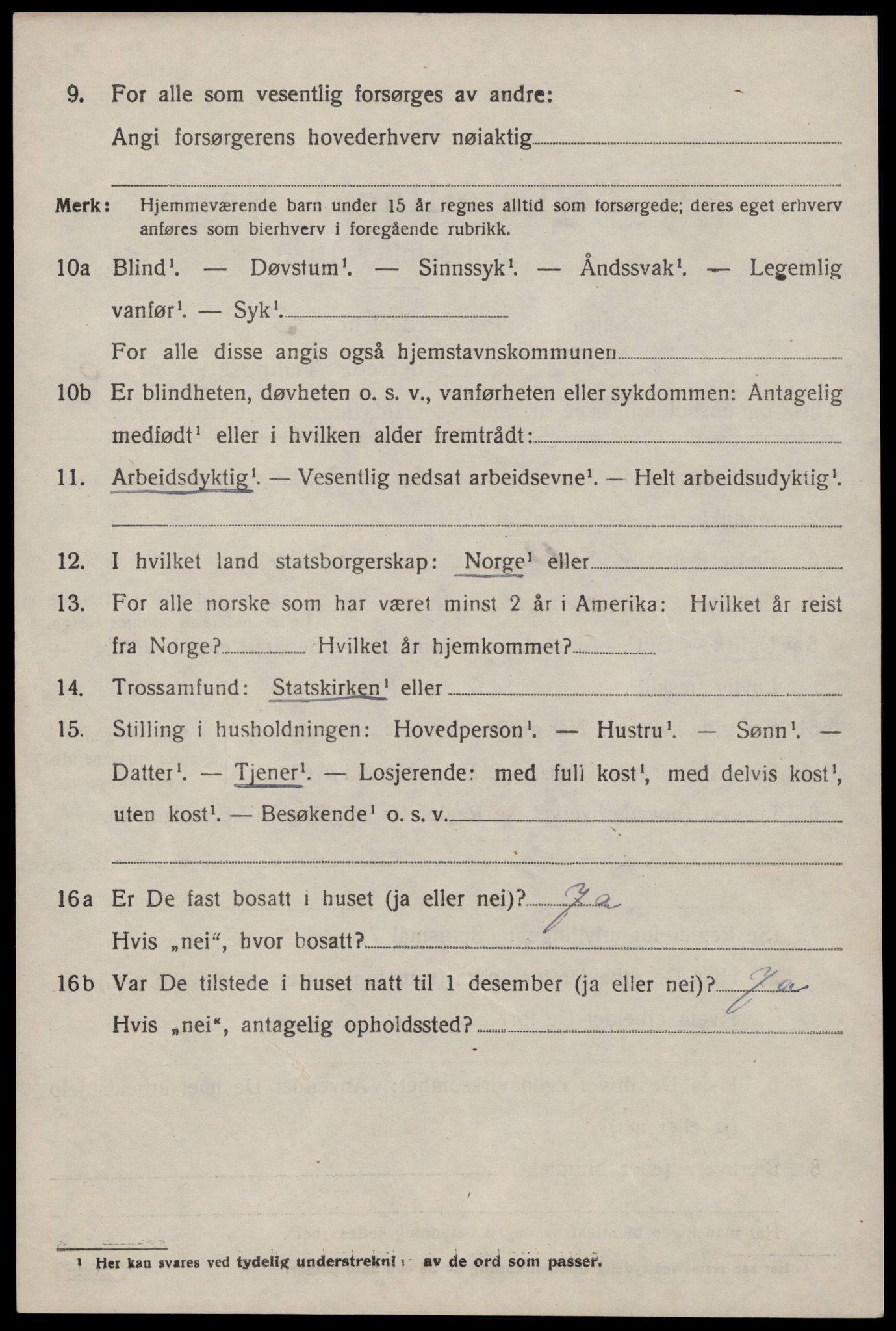 SAST, 1920 census for Finnøy, 1920, p. 2825