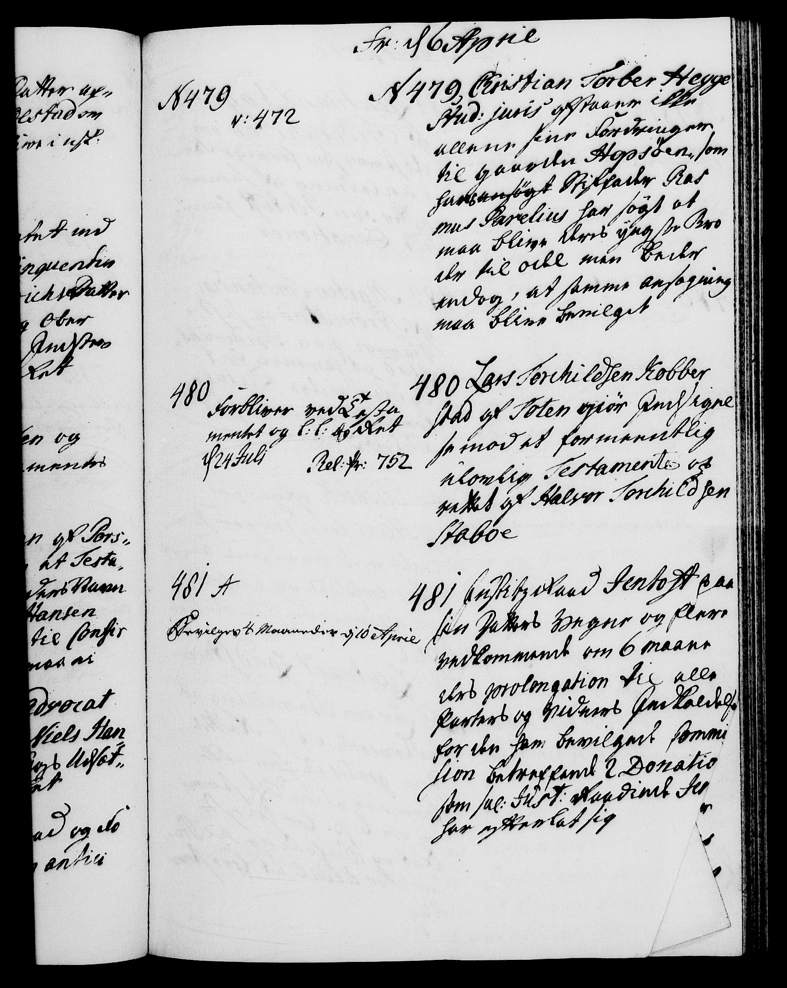 Danske Kanselli 1572-1799, AV/RA-EA-3023/I/Ia/L0002: 3. departements journal, 1772