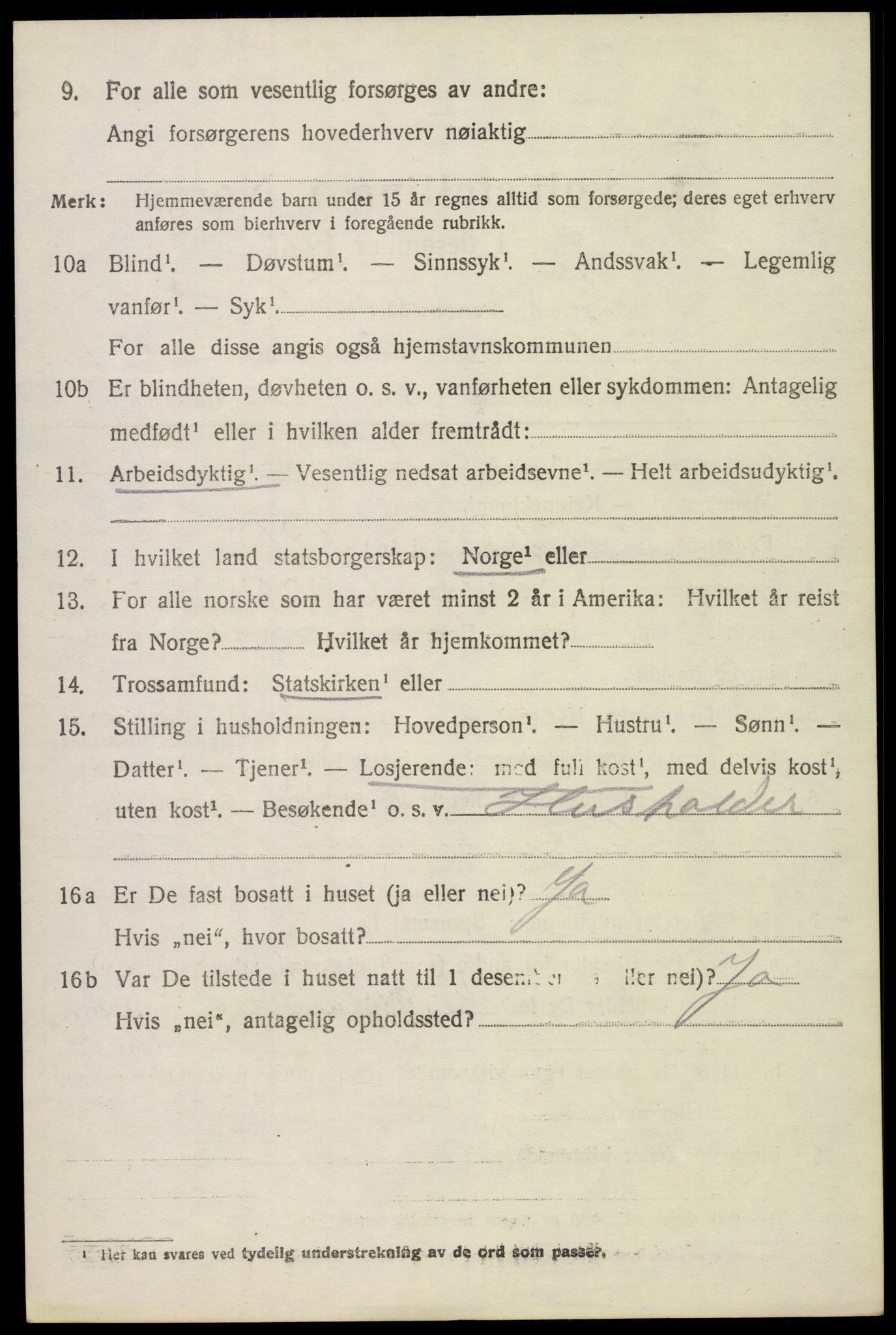 SAH, 1920 census for Stange, 1920, p. 6810