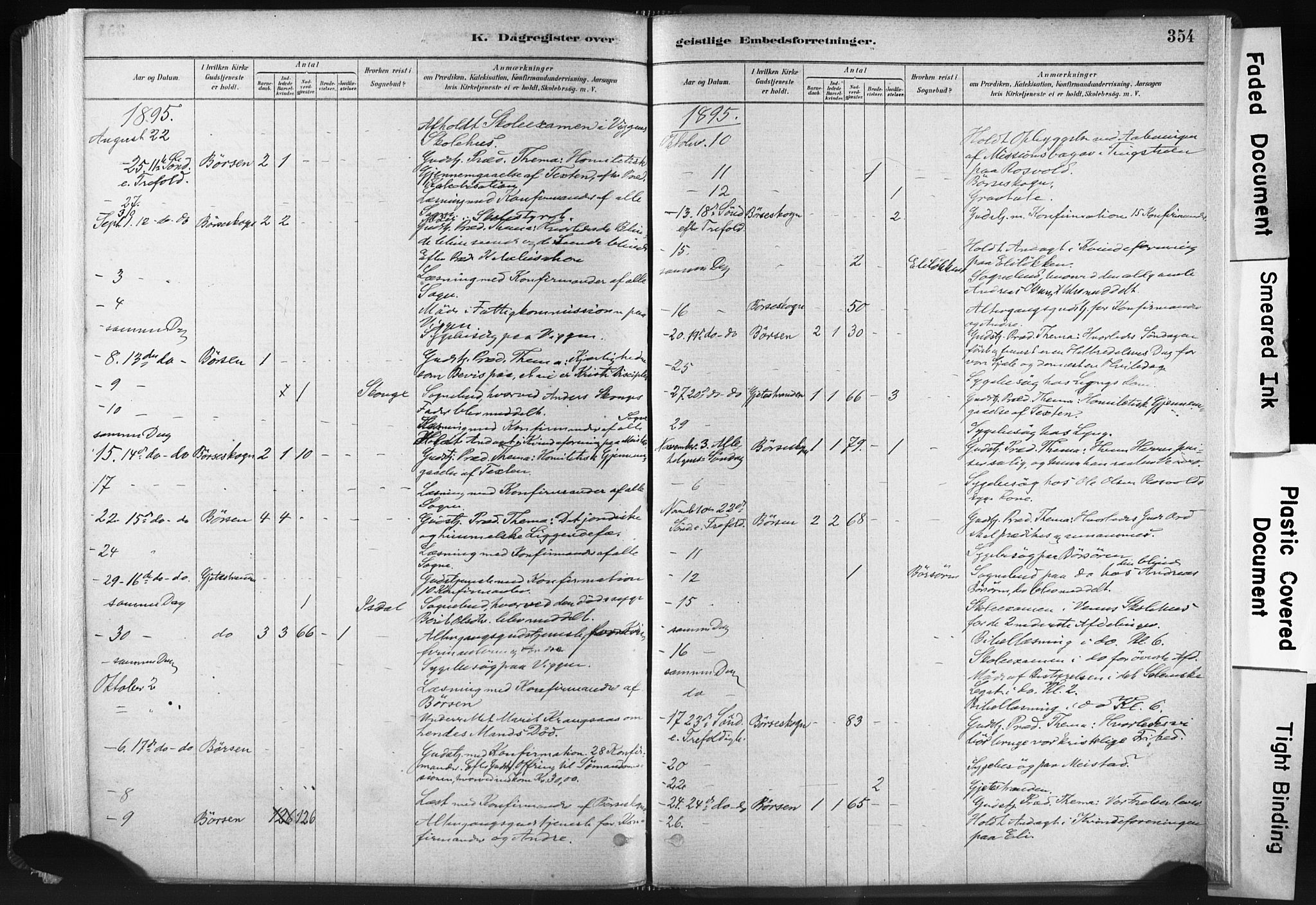 Ministerialprotokoller, klokkerbøker og fødselsregistre - Sør-Trøndelag, SAT/A-1456/665/L0773: Parish register (official) no. 665A08, 1879-1905, p. 354
