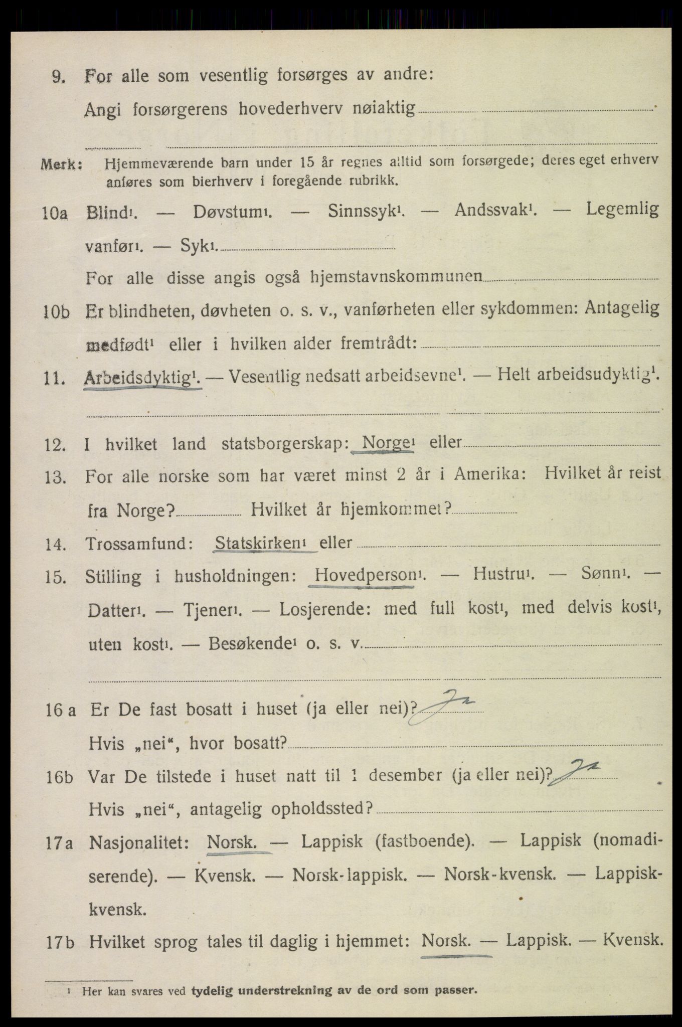 SAT, 1920 census for Inderøy, 1920, p. 6538