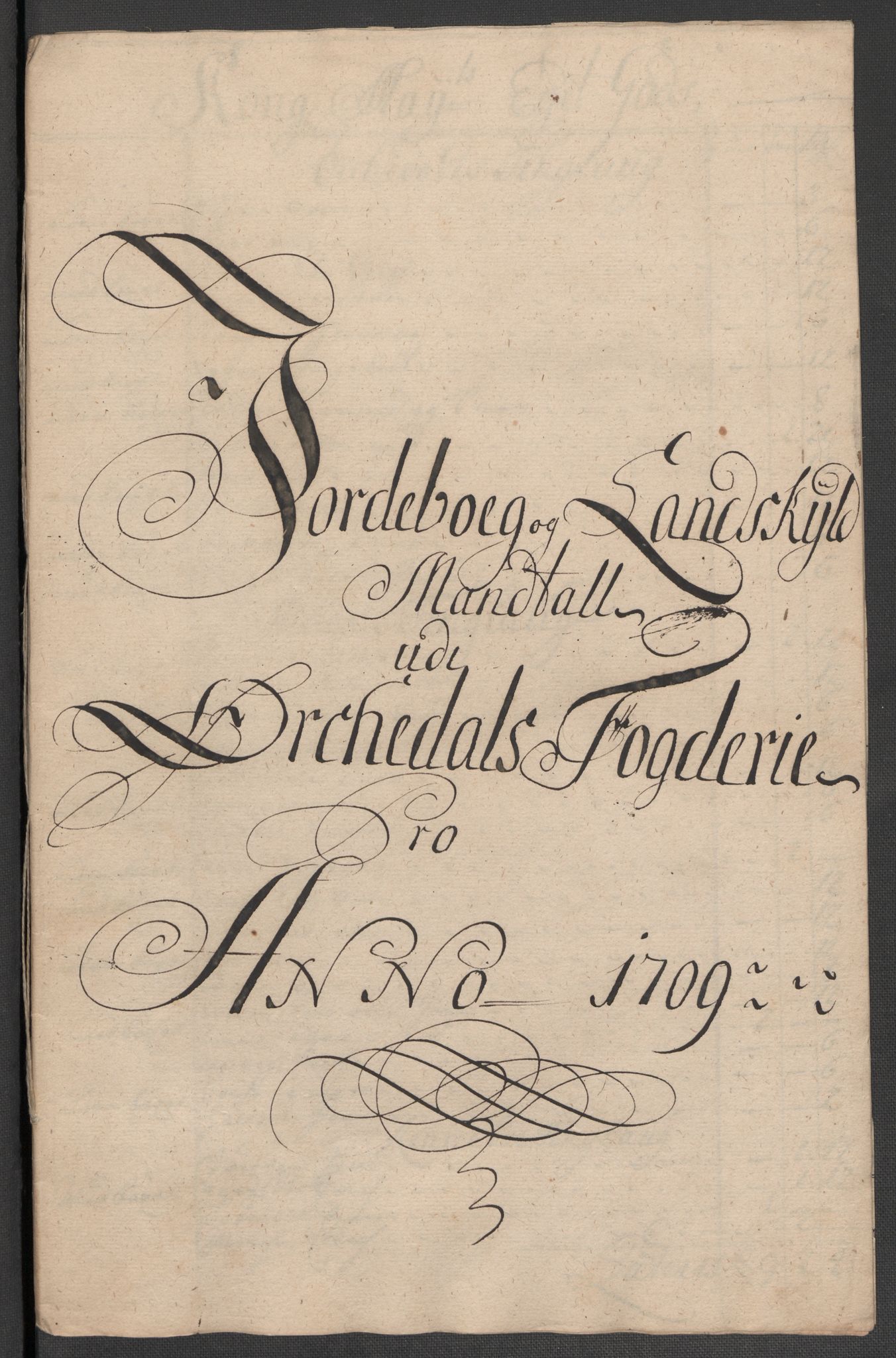 Rentekammeret inntil 1814, Reviderte regnskaper, Fogderegnskap, AV/RA-EA-4092/R60/L3959: Fogderegnskap Orkdal og Gauldal, 1709, p. 165