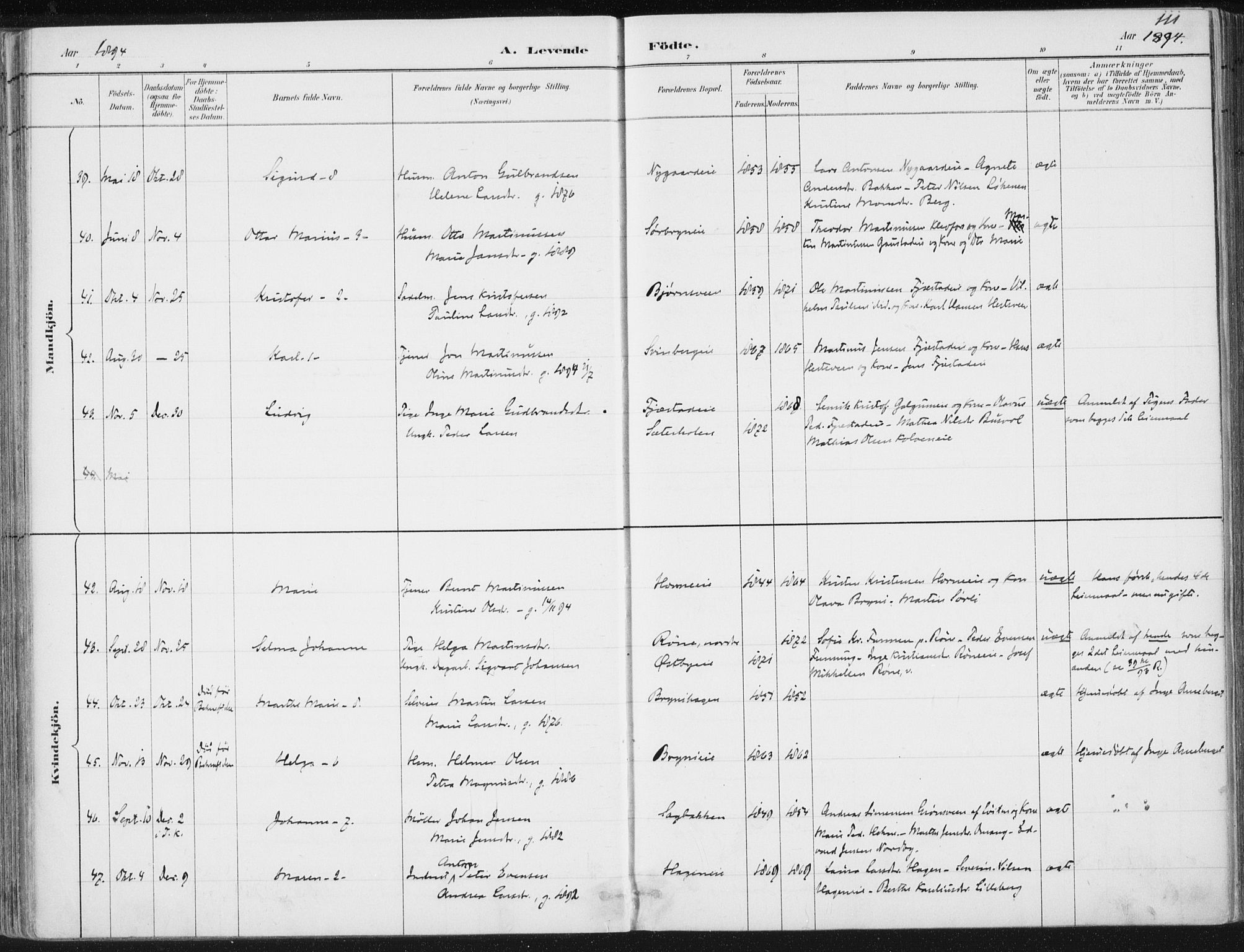 Romedal prestekontor, AV/SAH-PREST-004/K/L0010: Parish register (official) no. 10, 1880-1895, p. 111