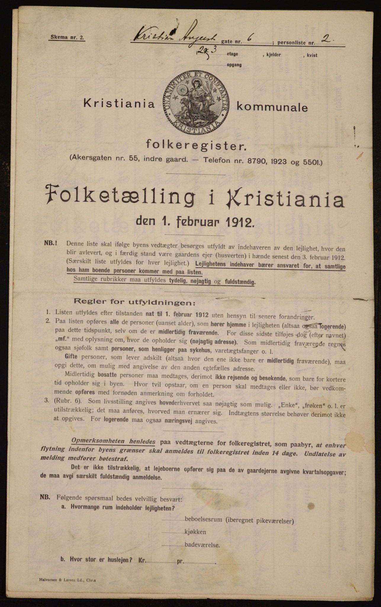 OBA, Municipal Census 1912 for Kristiania, 1912, p. 54225