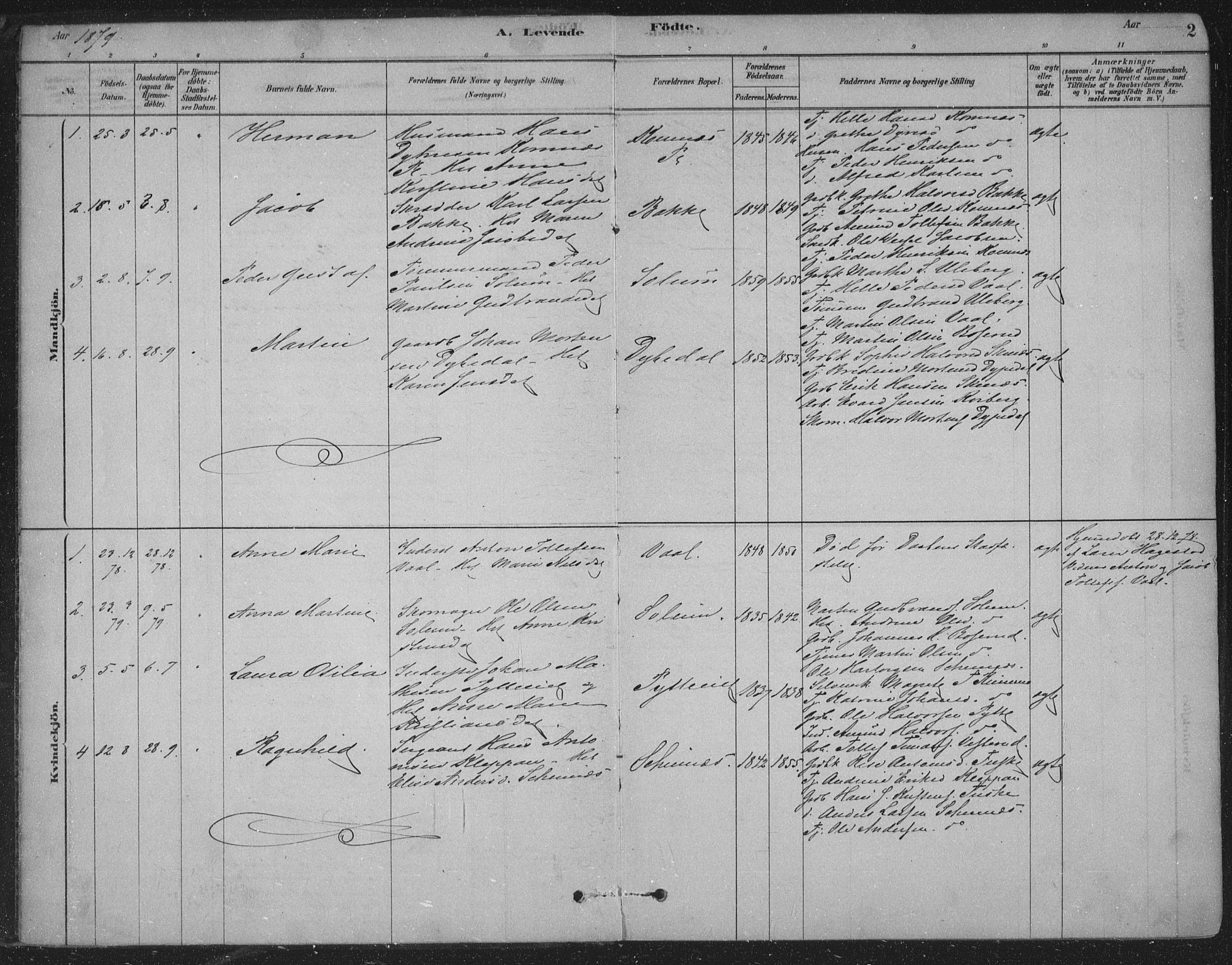 Sandsvær kirkebøker, AV/SAKO-A-244/F/Fe/L0001: Parish register (official) no. V 1, 1878-1936, p. 2