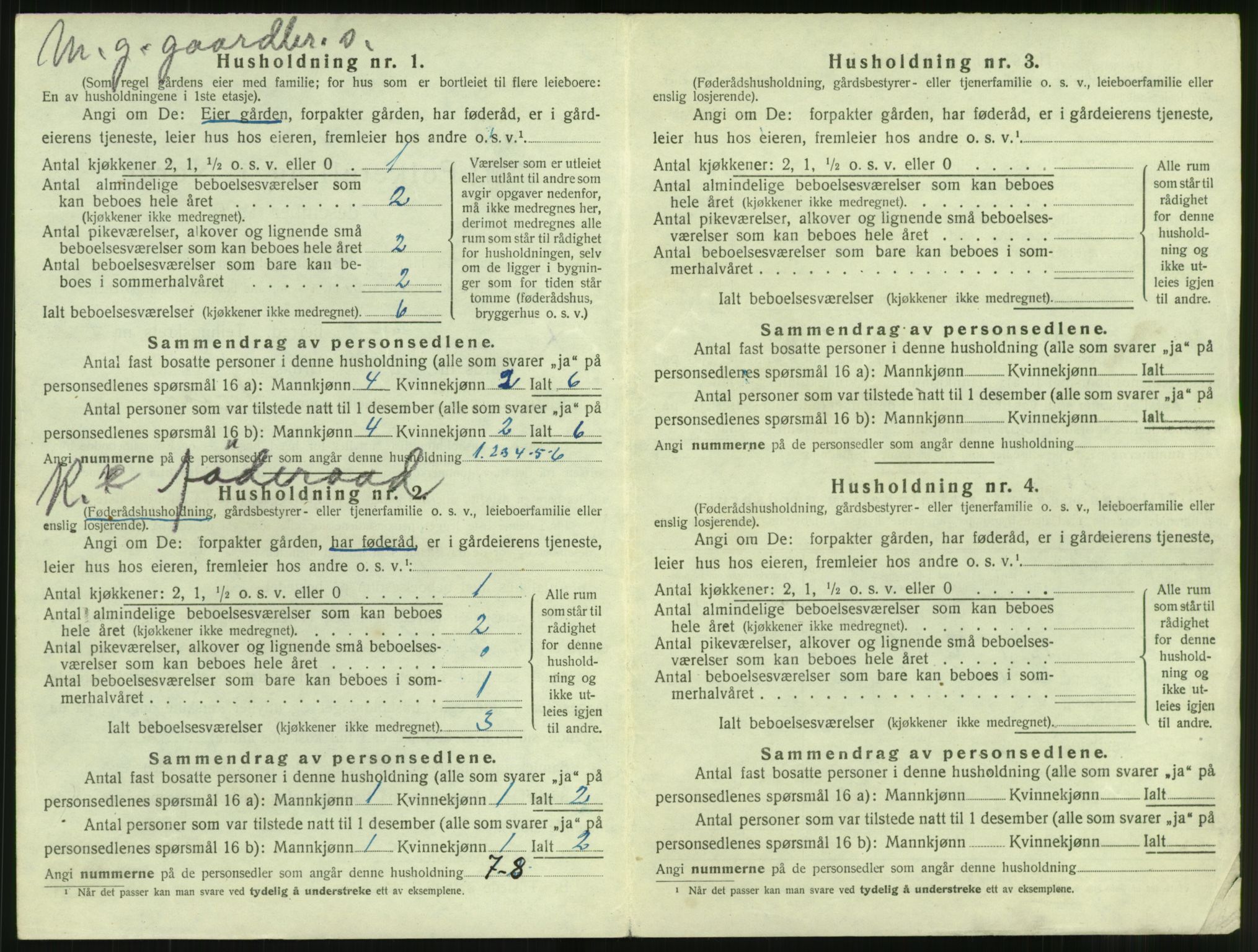 SAT, 1920 census for Vestnes, 1920, p. 576