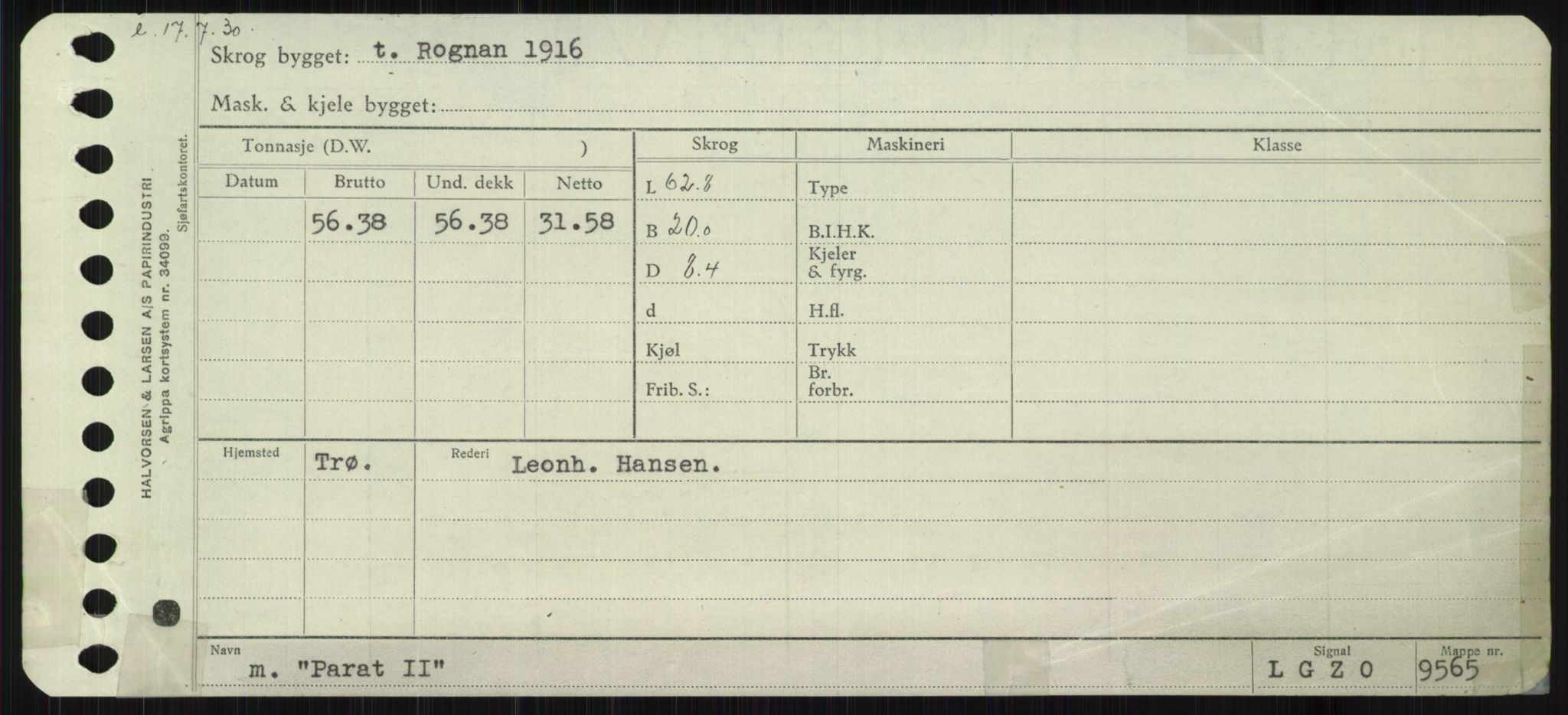 Sjøfartsdirektoratet med forløpere, Skipsmålingen, RA/S-1627/H/Ha/L0004/0002: Fartøy, Mas-R / Fartøy, Odin-R, p. 225