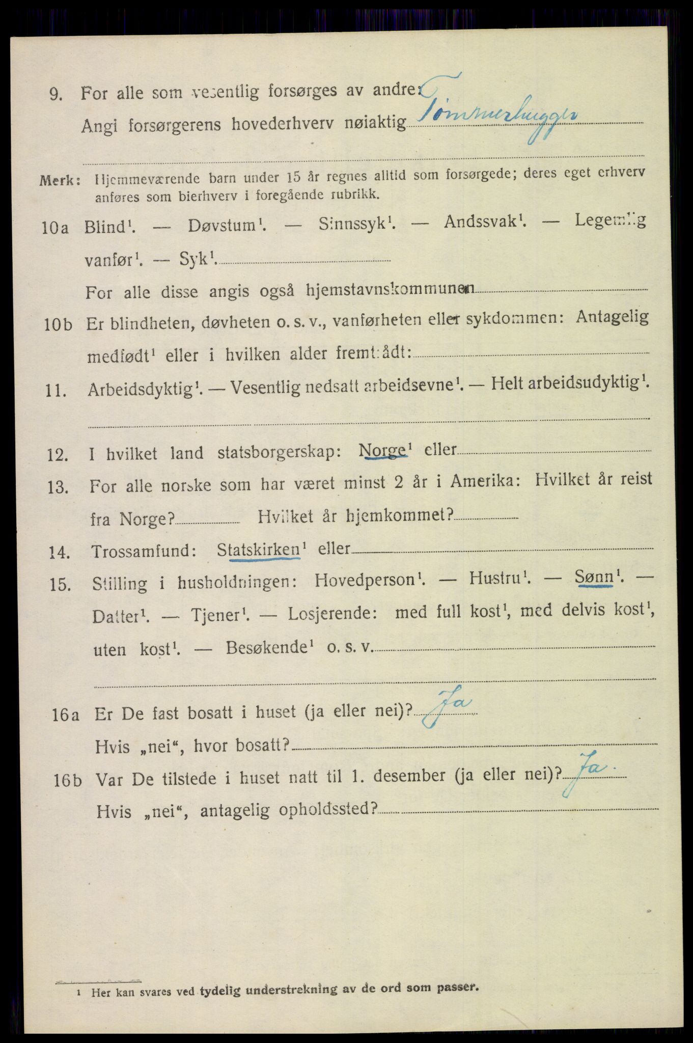 SAH, 1920 census for Elverum, 1920, p. 25379