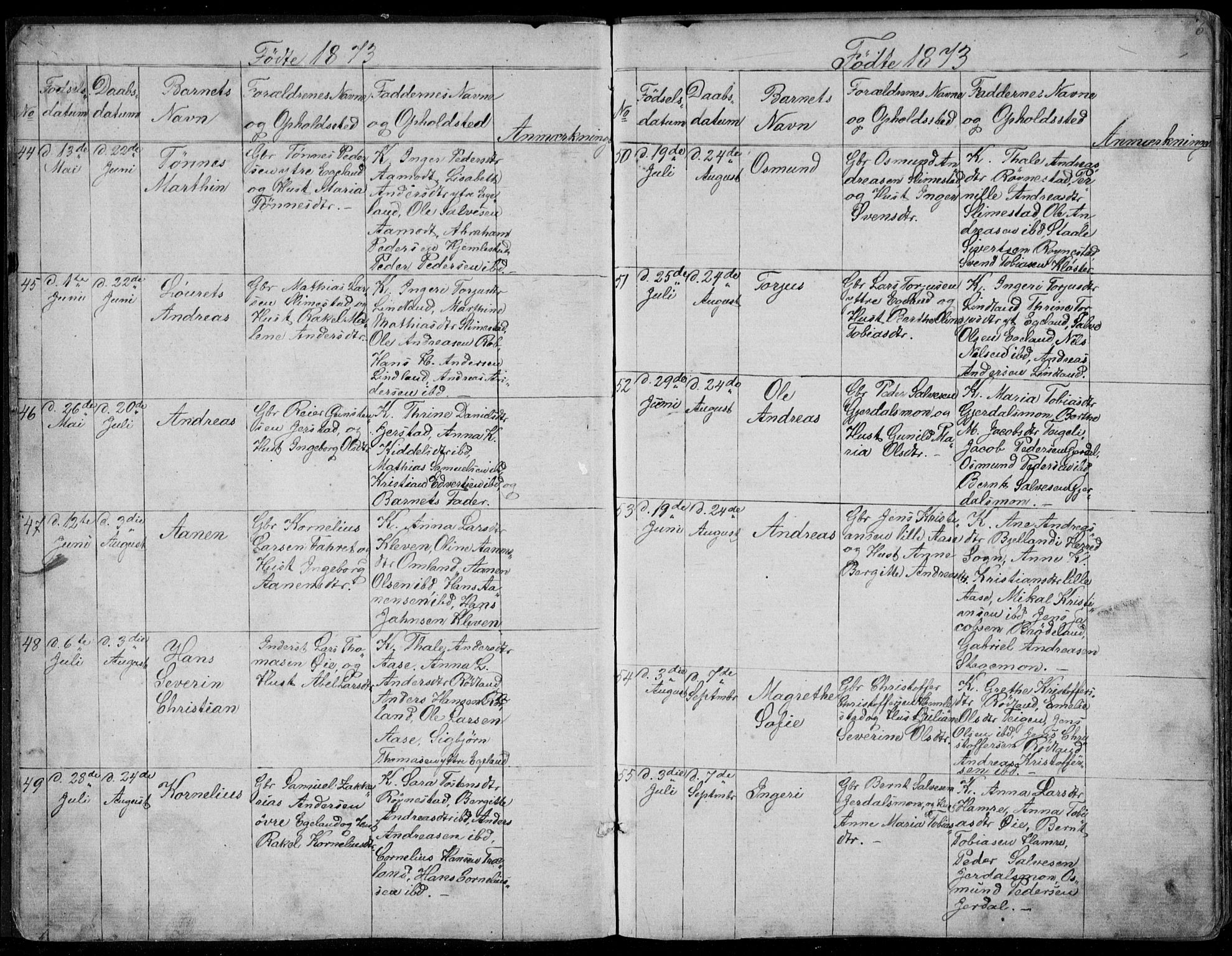 Kvinesdal sokneprestkontor, AV/SAK-1111-0026/F/Fb/Fbb/L0002: Parish register (copy) no. B 2, 1873-1897, p. 6