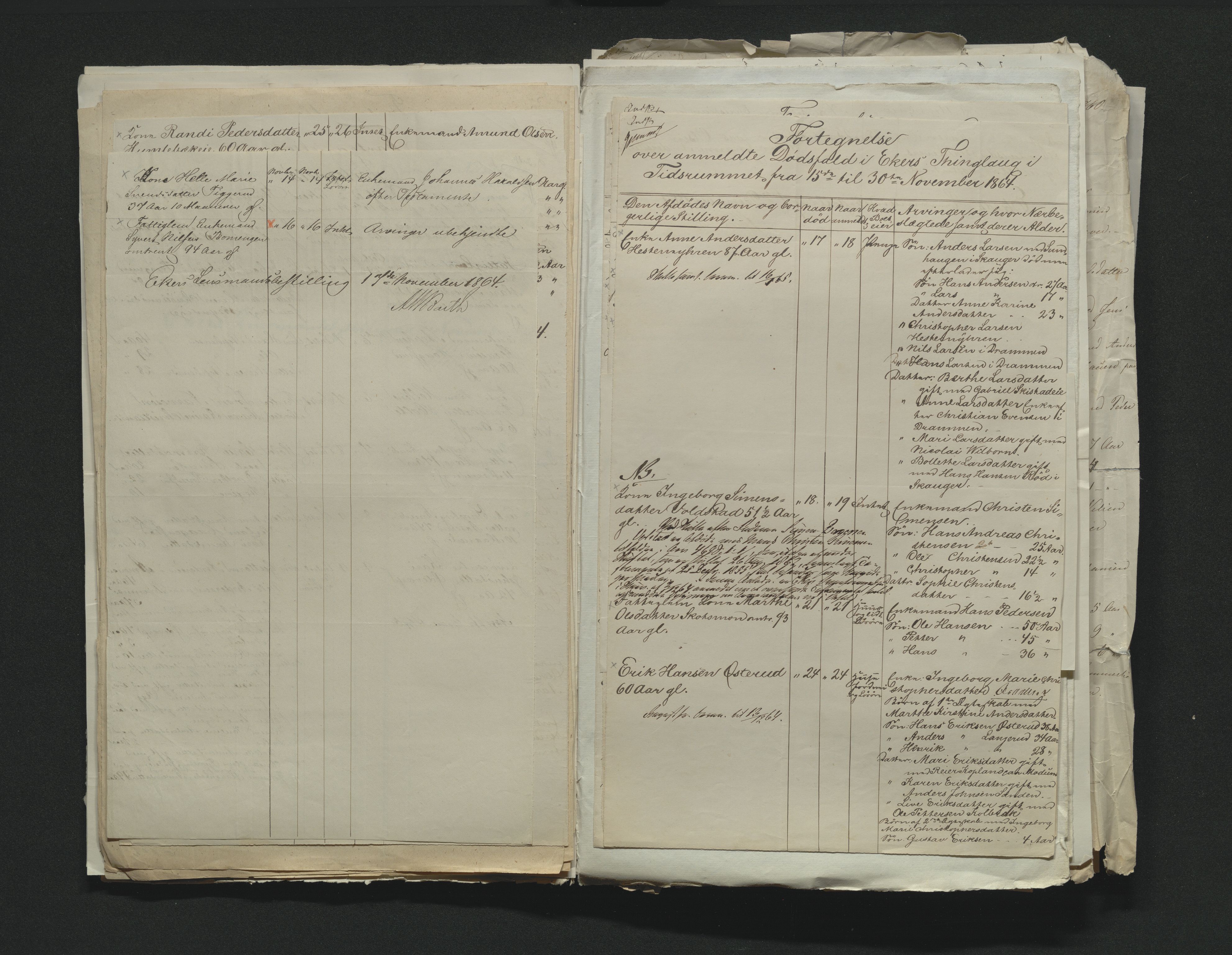 Eiker, Modum og Sigdal sorenskriveri, AV/SAKO-A-123/H/Ha/Hab/L0011: Dødsfallsmeldinger, 1862-1865, p. 386