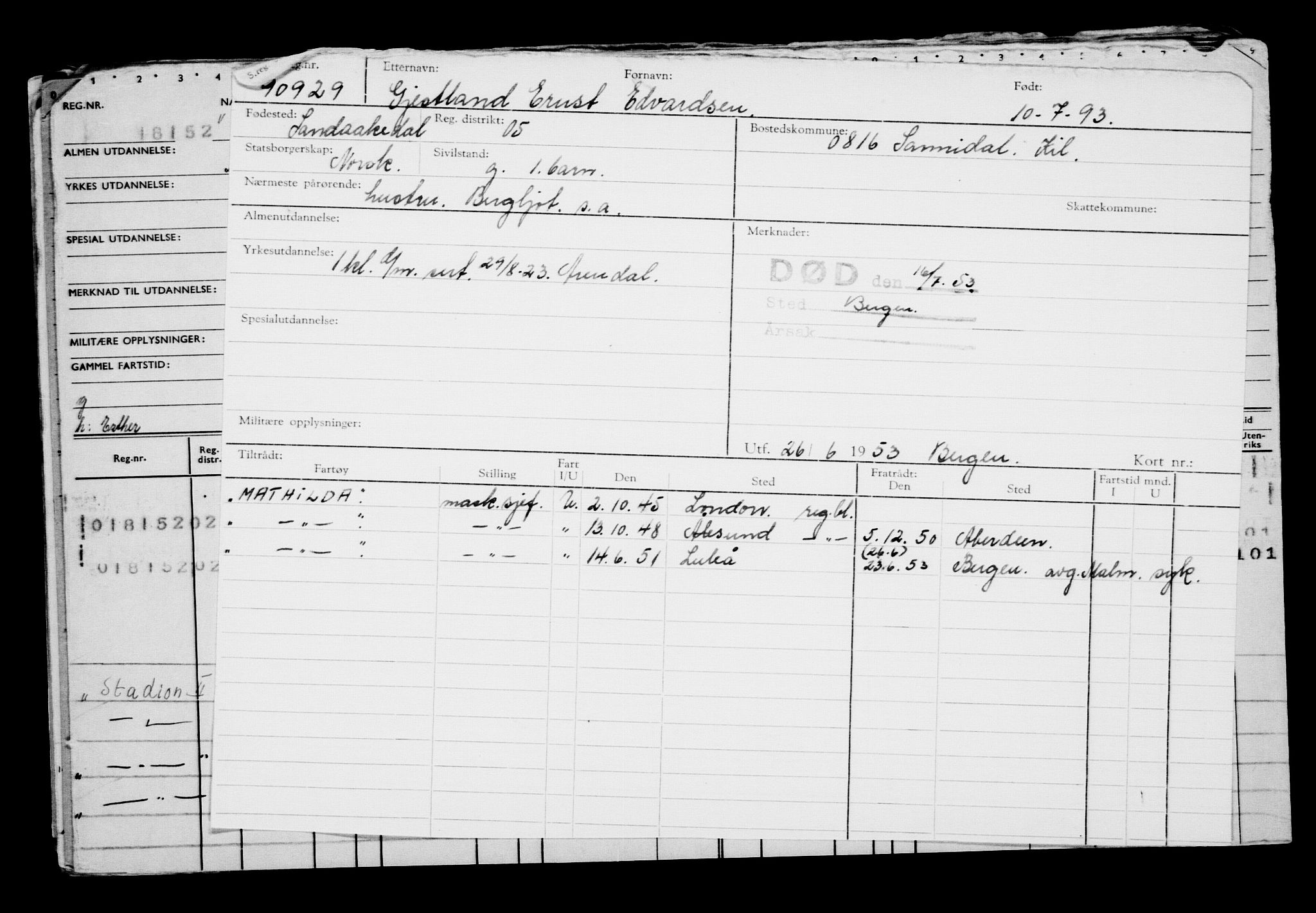 Direktoratet for sjømenn, AV/RA-S-3545/G/Gb/L0014: Hovedkort, 1893, p. 27