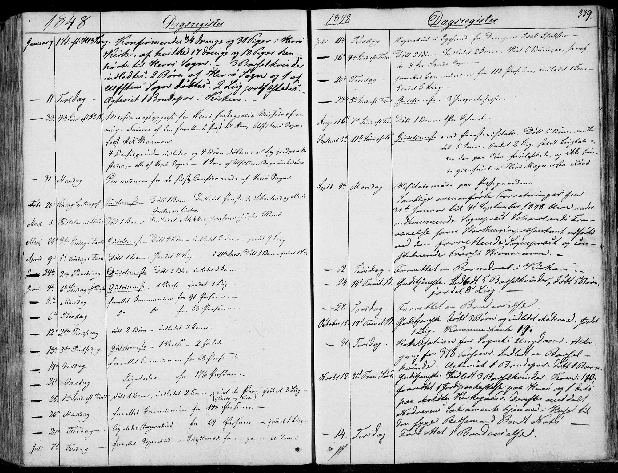 Ministerialprotokoller, klokkerbøker og fødselsregistre - Møre og Romsdal, AV/SAT-A-1454/507/L0070: Parish register (official) no. 507A05, 1842-1873, p. 339
