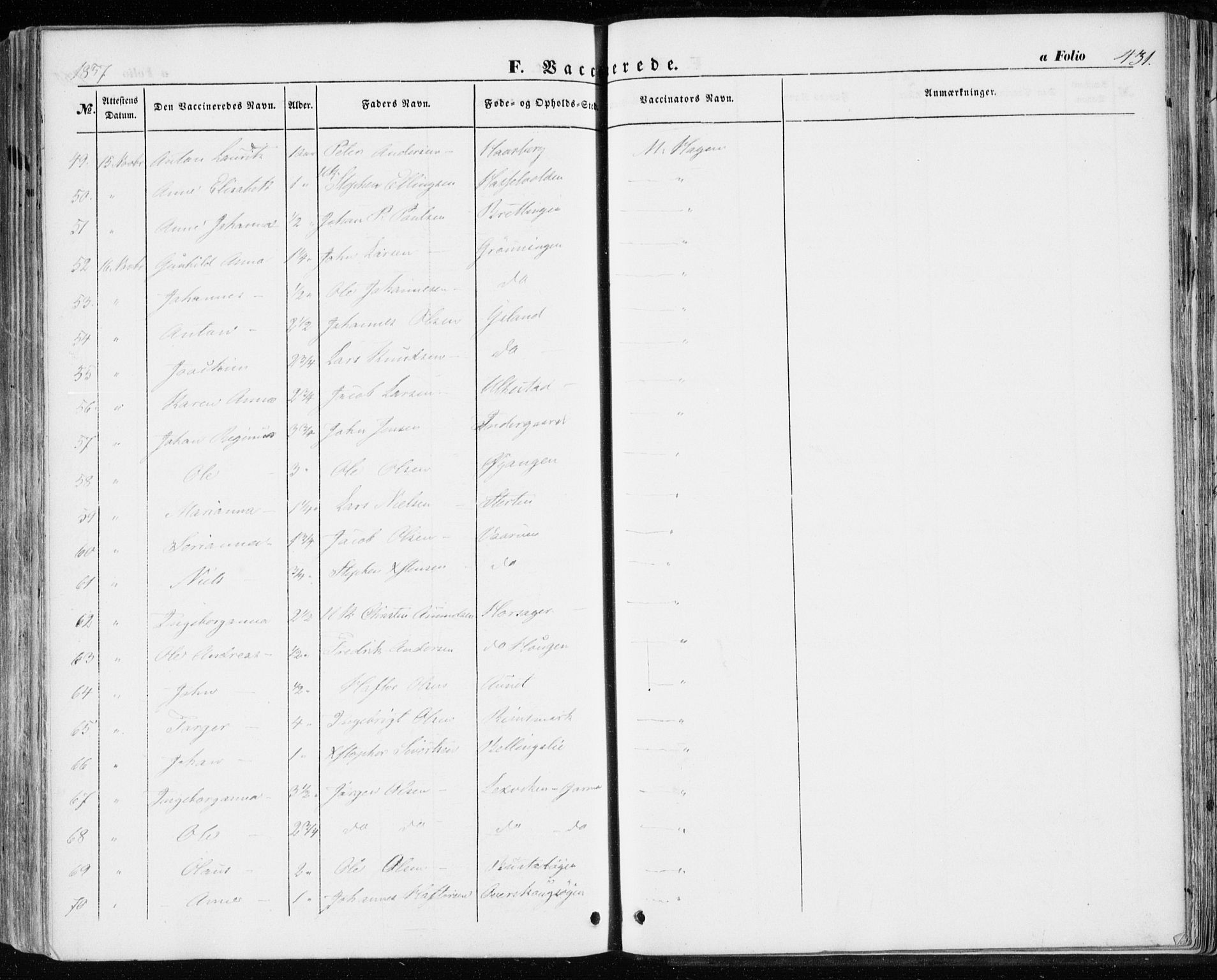 Ministerialprotokoller, klokkerbøker og fødselsregistre - Sør-Trøndelag, AV/SAT-A-1456/646/L0611: Parish register (official) no. 646A09, 1848-1857, p. 431