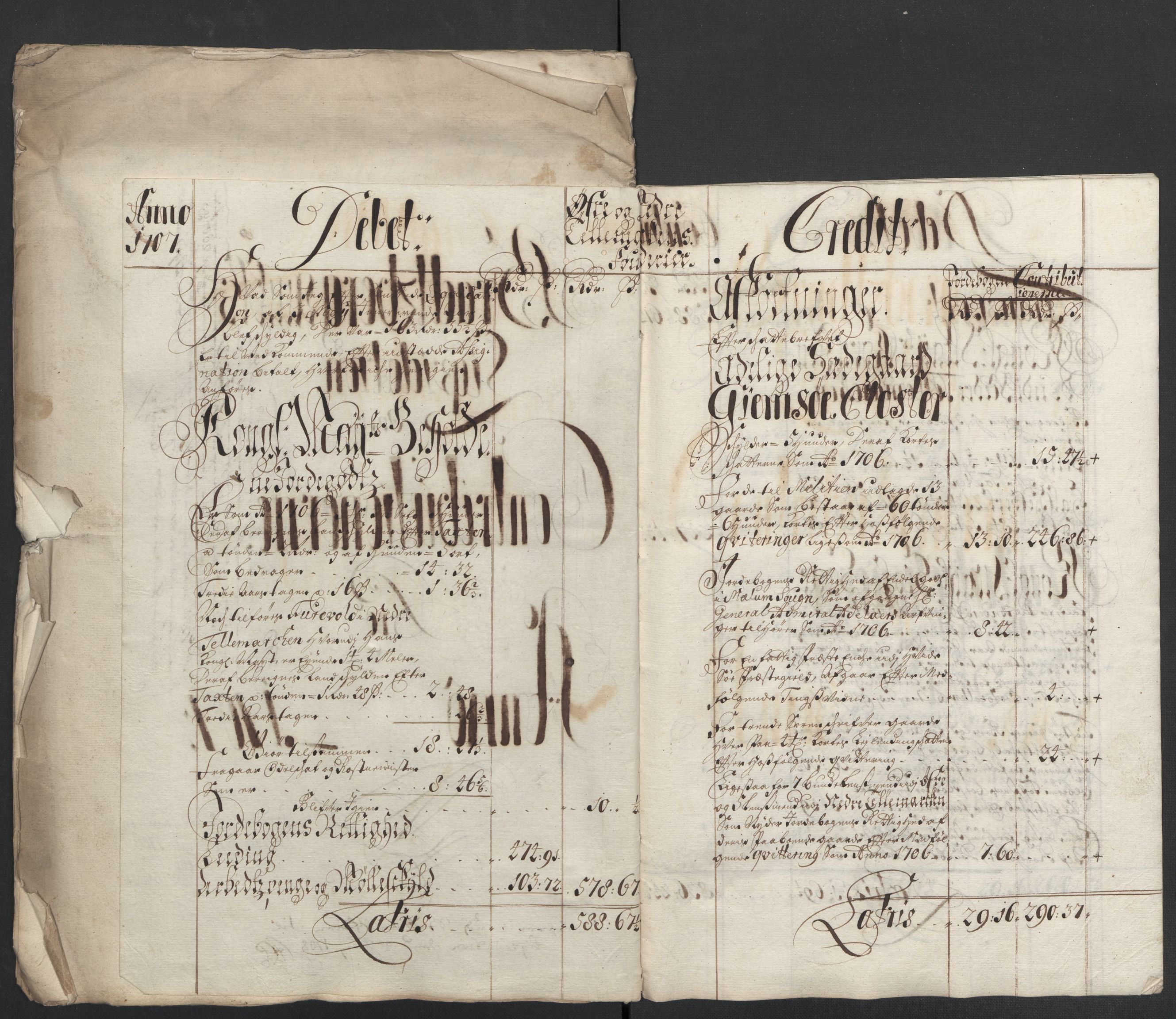 Rentekammeret inntil 1814, Reviderte regnskaper, Fogderegnskap, AV/RA-EA-4092/R36/L2116: Fogderegnskap Øvre og Nedre Telemark og Bamble, 1706-1707, p. 183