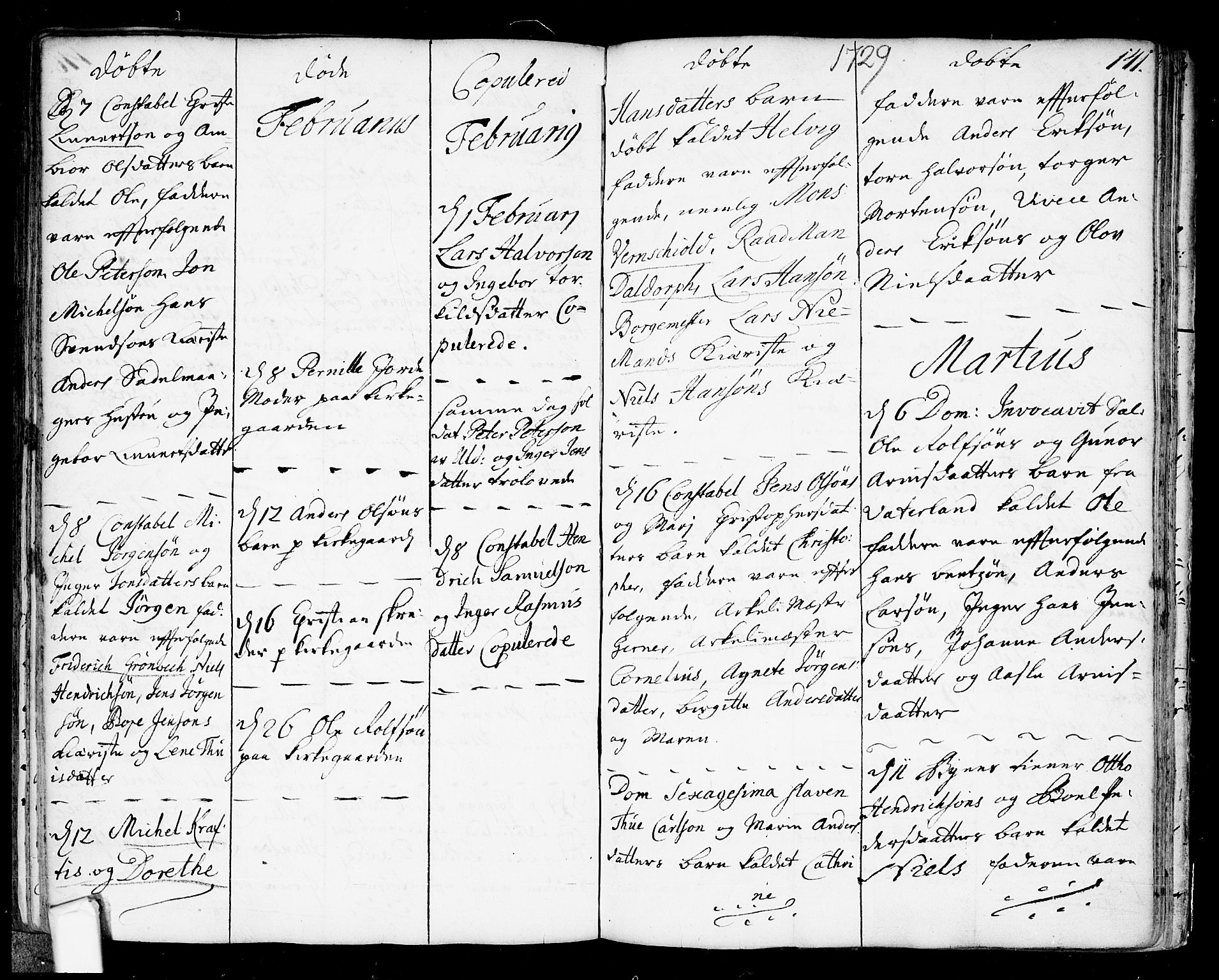 Fredrikstad prestekontor Kirkebøker, AV/SAO-A-11082/F/Fa/L0001: Parish register (official) no. 1, 1717-1731, p. 141