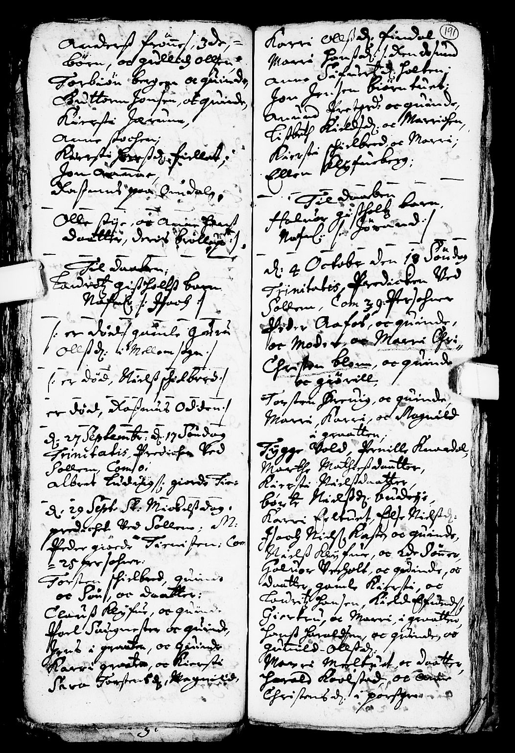 Solum kirkebøker, SAKO/A-306/F/Fa/L0001: Parish register (official) no. I 1, 1701-1716, p. 191