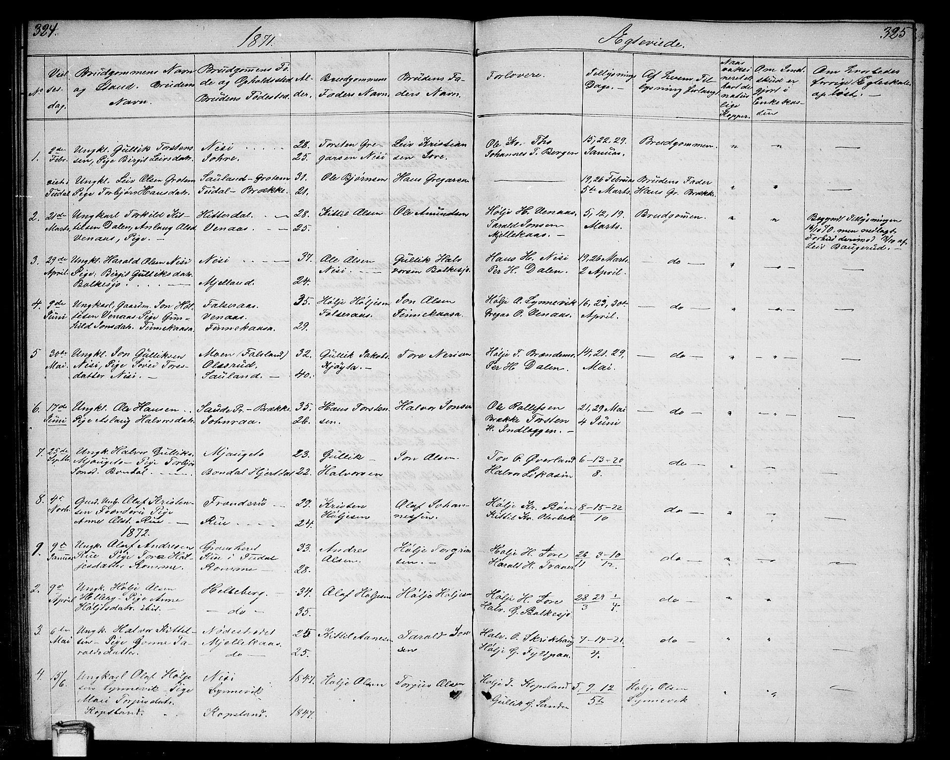 Gransherad kirkebøker, SAKO/A-267/G/Ga/L0002: Parish register (copy) no. I 2, 1854-1886, p. 324-325