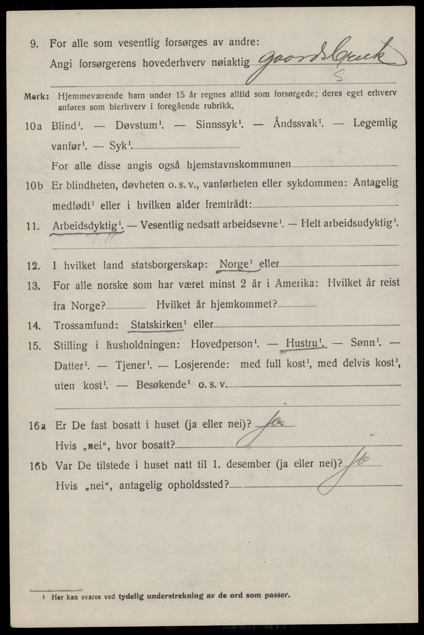 SAST, 1920 census for Torvastad, 1920, p. 2929