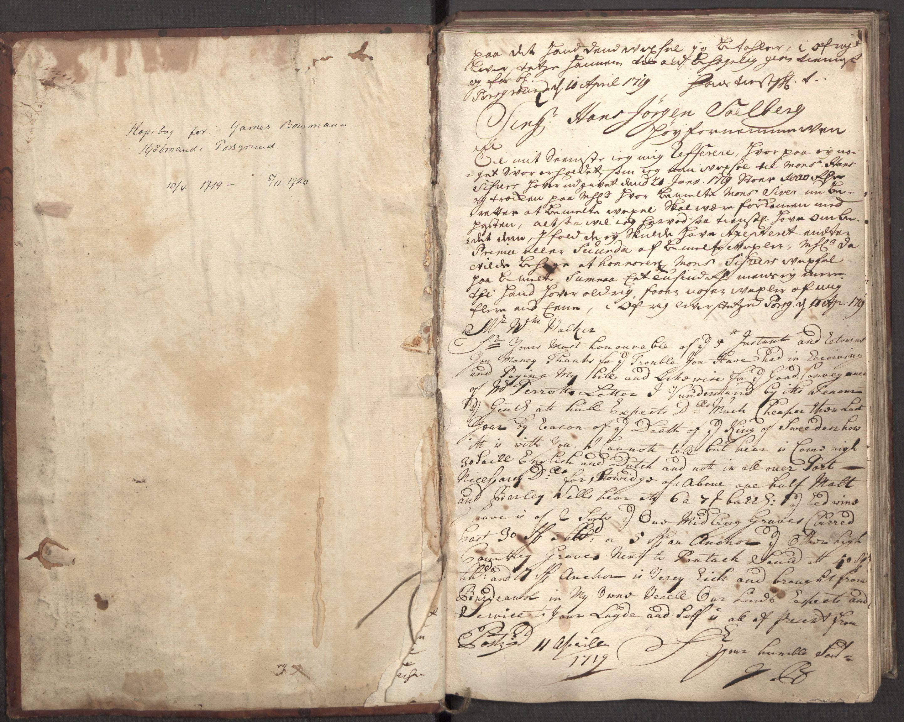 Bowman, James, RA/PA-0067/B/L0001/0002: Kopibøker / James Bowmans kopibok, 1719-1720, p. 3