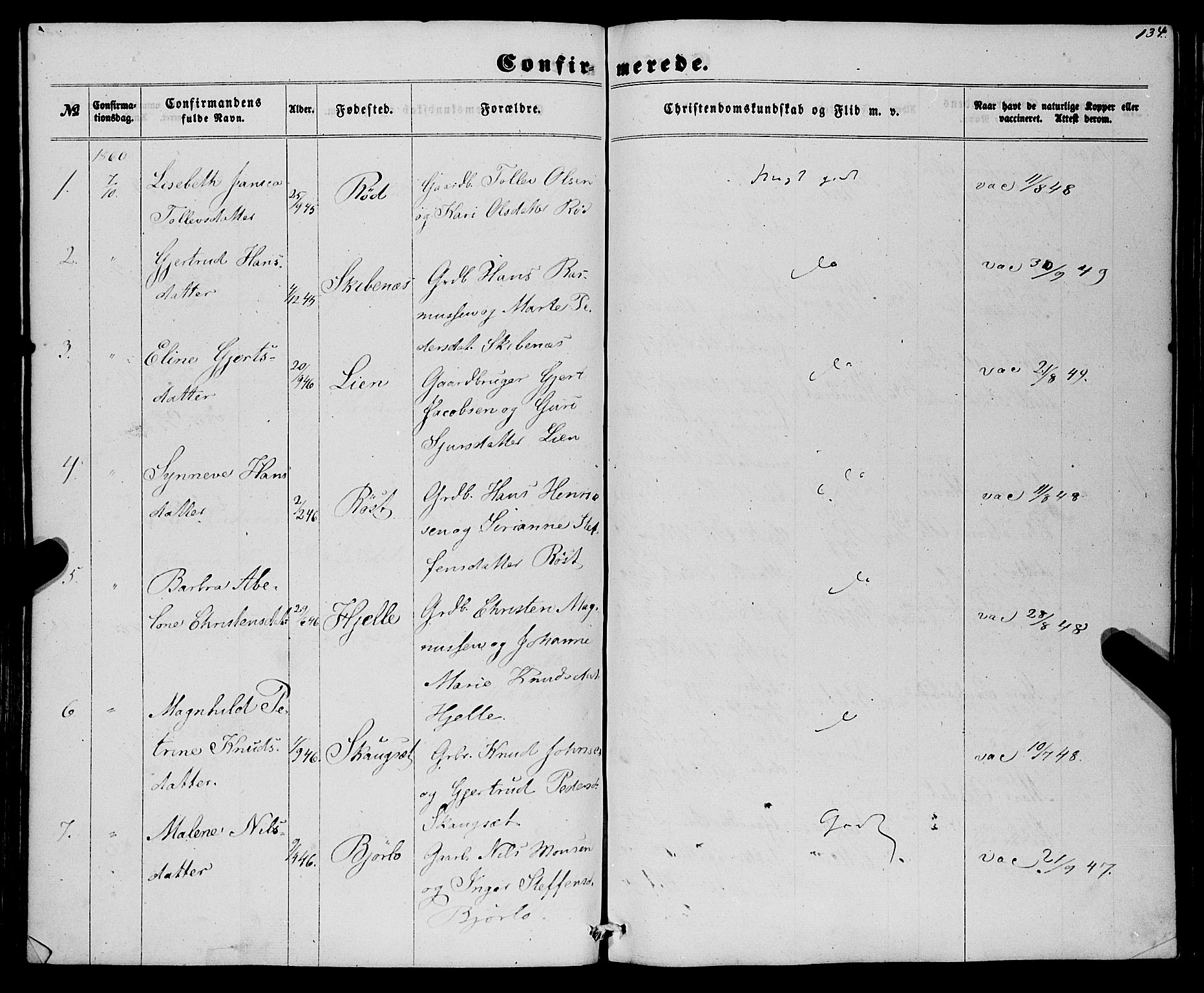 Eid sokneprestembete, AV/SAB-A-82301/H/Haa/Haaa/L0008: Parish register (official) no. A 8, 1858-1860, p. 134