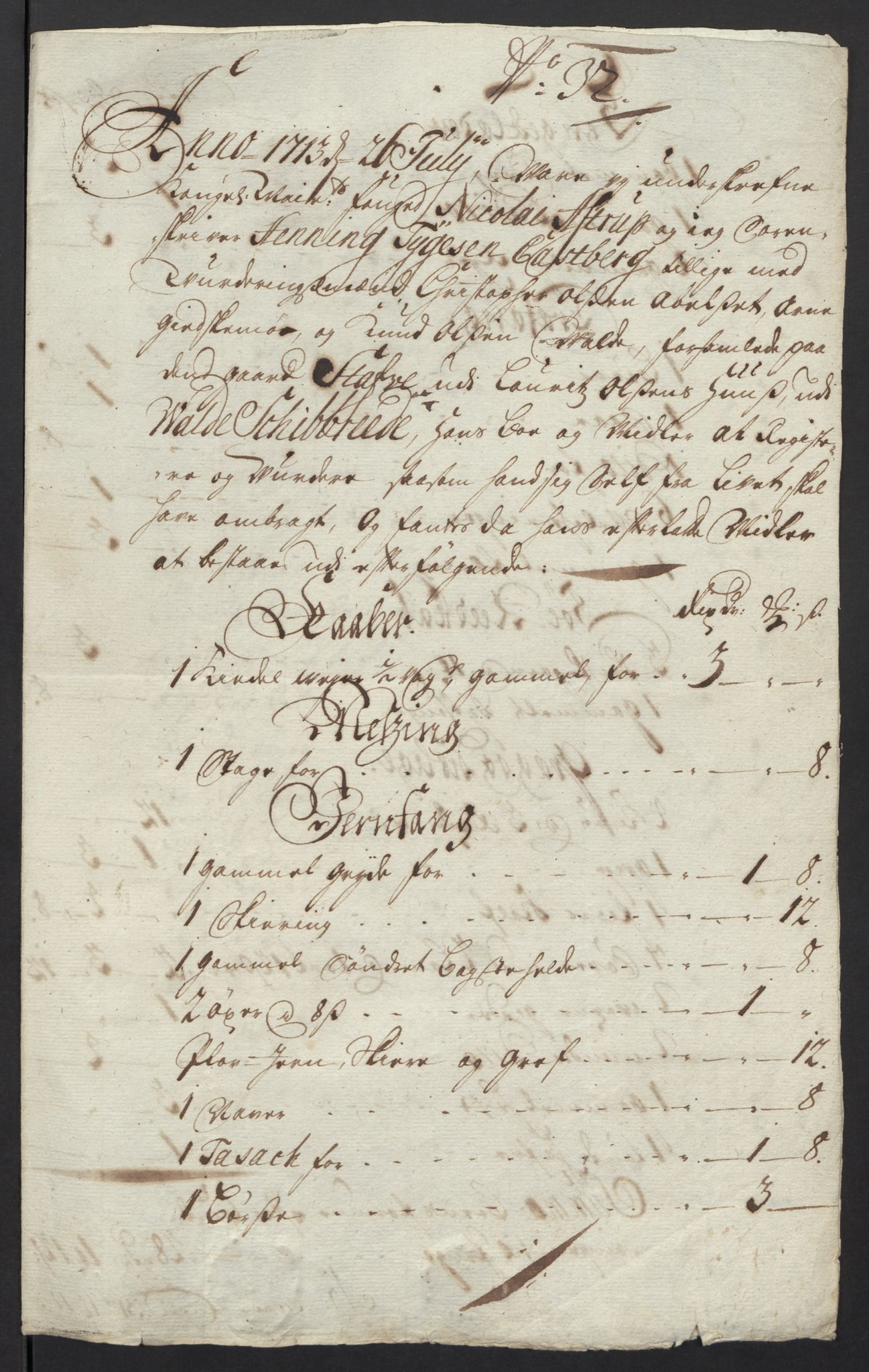 Rentekammeret inntil 1814, Reviderte regnskaper, Fogderegnskap, RA/EA-4092/R54/L3565: Fogderegnskap Sunnmøre, 1712-1713, p. 512