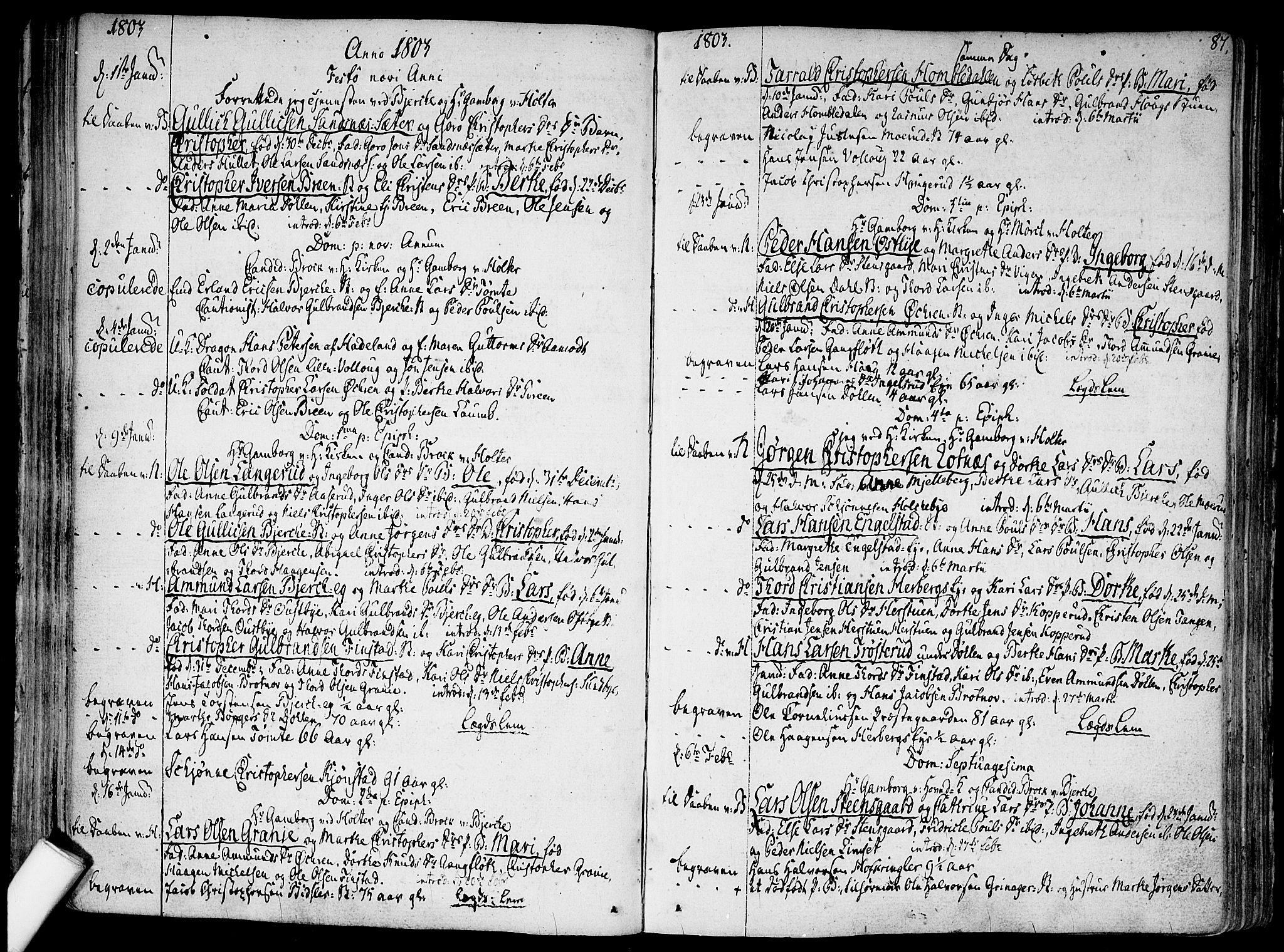 Nannestad prestekontor Kirkebøker, AV/SAO-A-10414a/F/Fa/L0008: Parish register (official) no. I 8, 1791-1814, p. 87