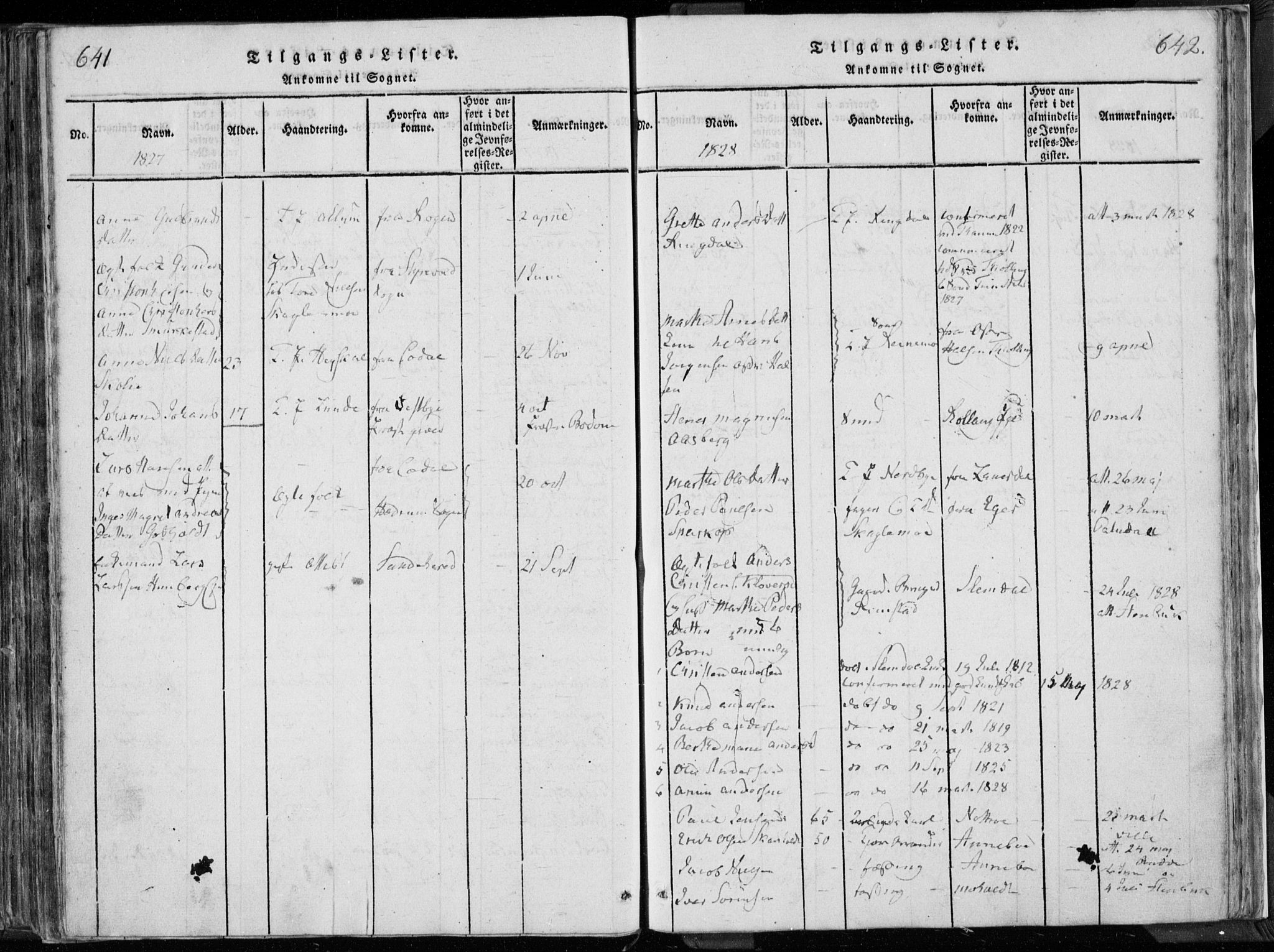 Hedrum kirkebøker, SAKO/A-344/F/Fa/L0004: Parish register (official) no. I 4, 1817-1835, p. 641-642