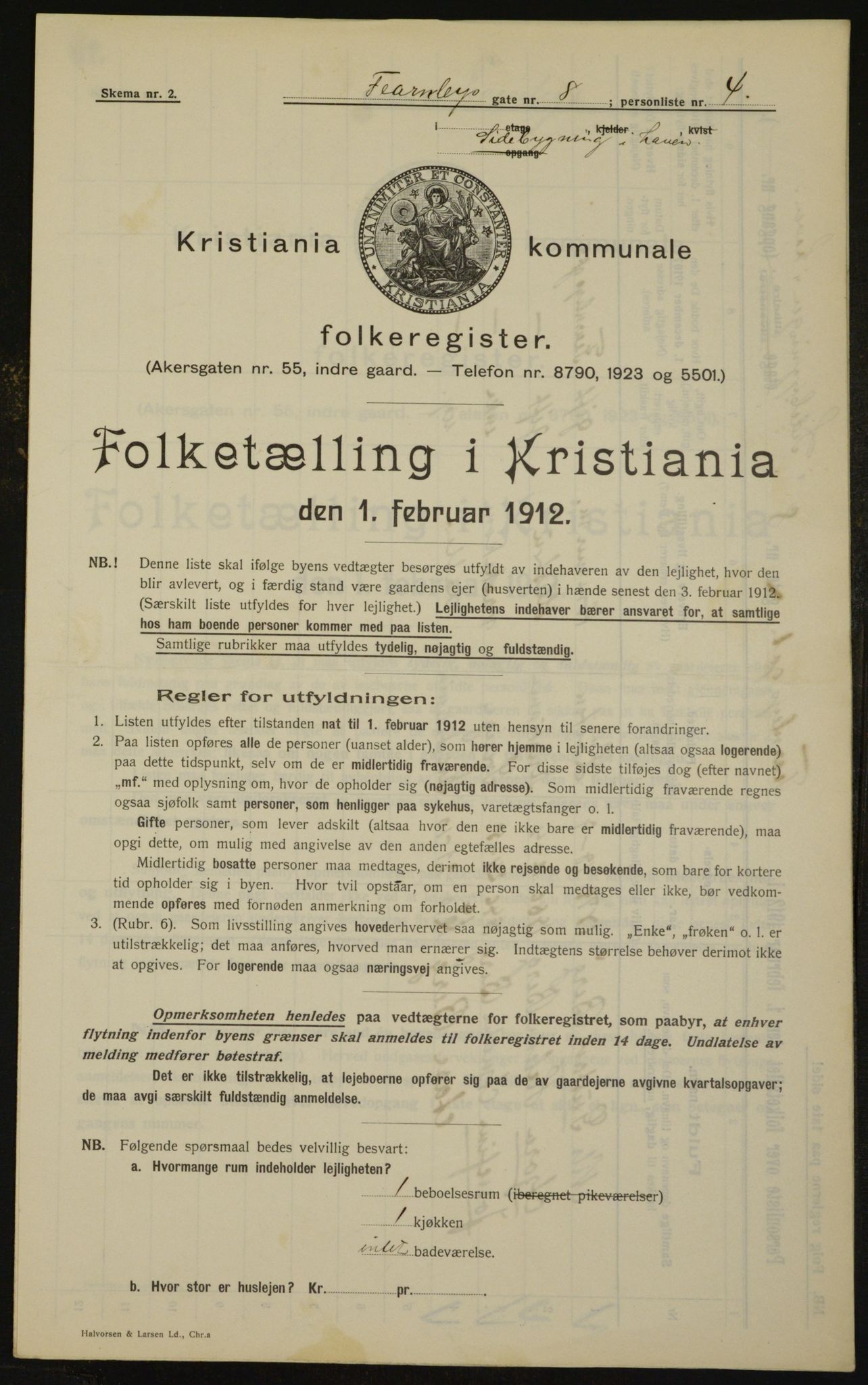 OBA, Municipal Census 1912 for Kristiania, 1912, p. 23949