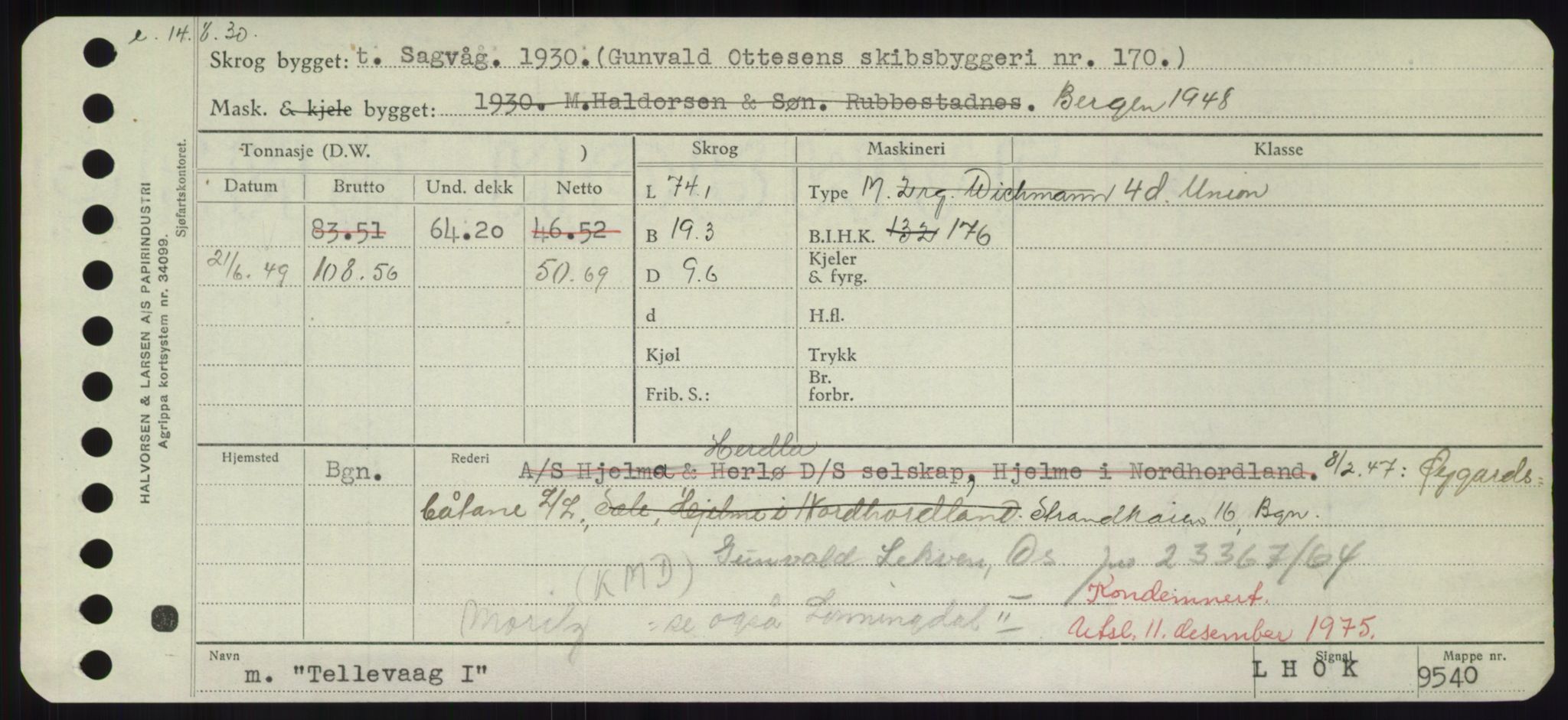 Sjøfartsdirektoratet med forløpere, Skipsmålingen, RA/S-1627/H/Hd/L0038: Fartøy, T-Th, p. 353