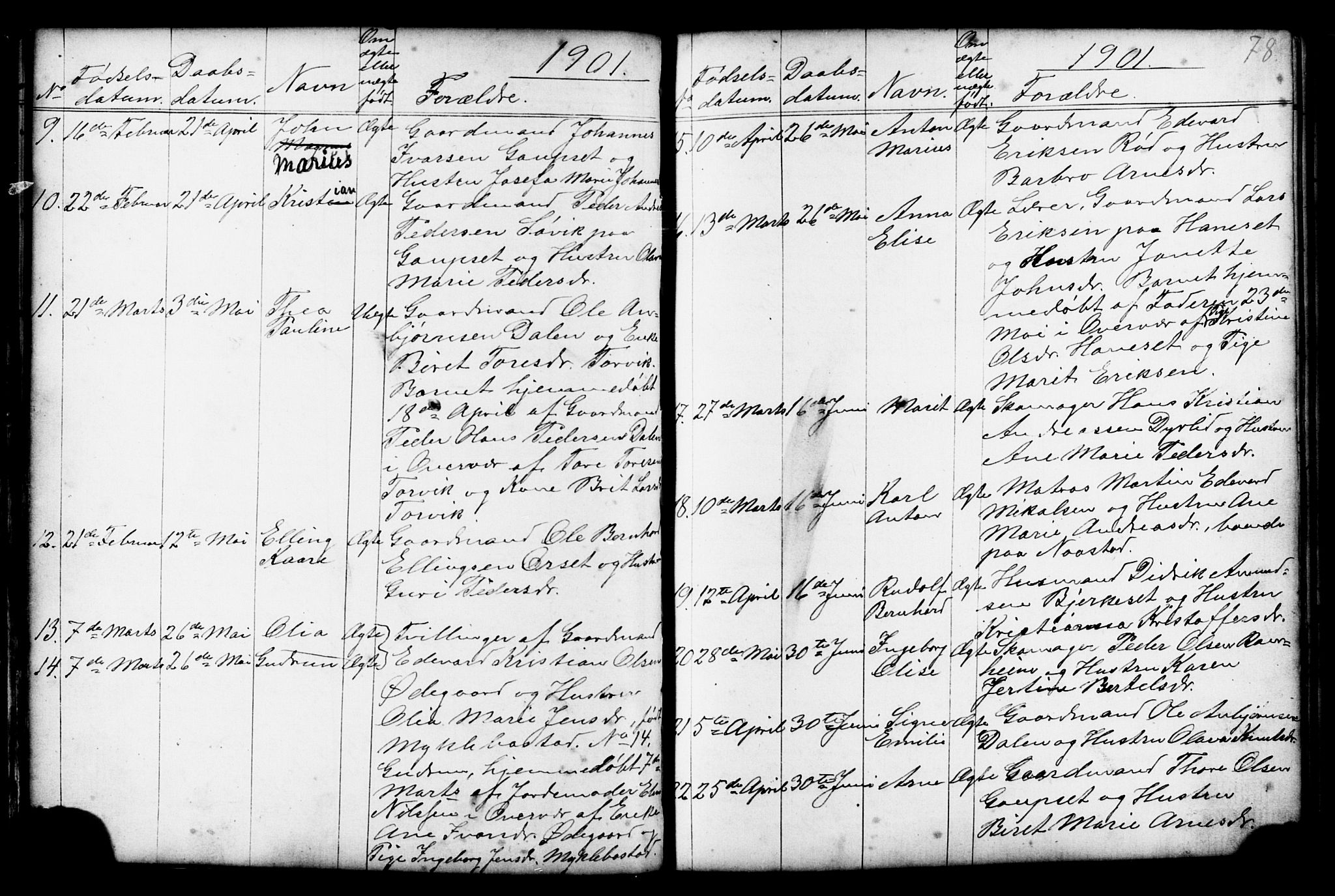 Ministerialprotokoller, klokkerbøker og fødselsregistre - Møre og Romsdal, AV/SAT-A-1454/584/L0969: Parish register (copy) no. 584C02, 1877-1911, p. 78