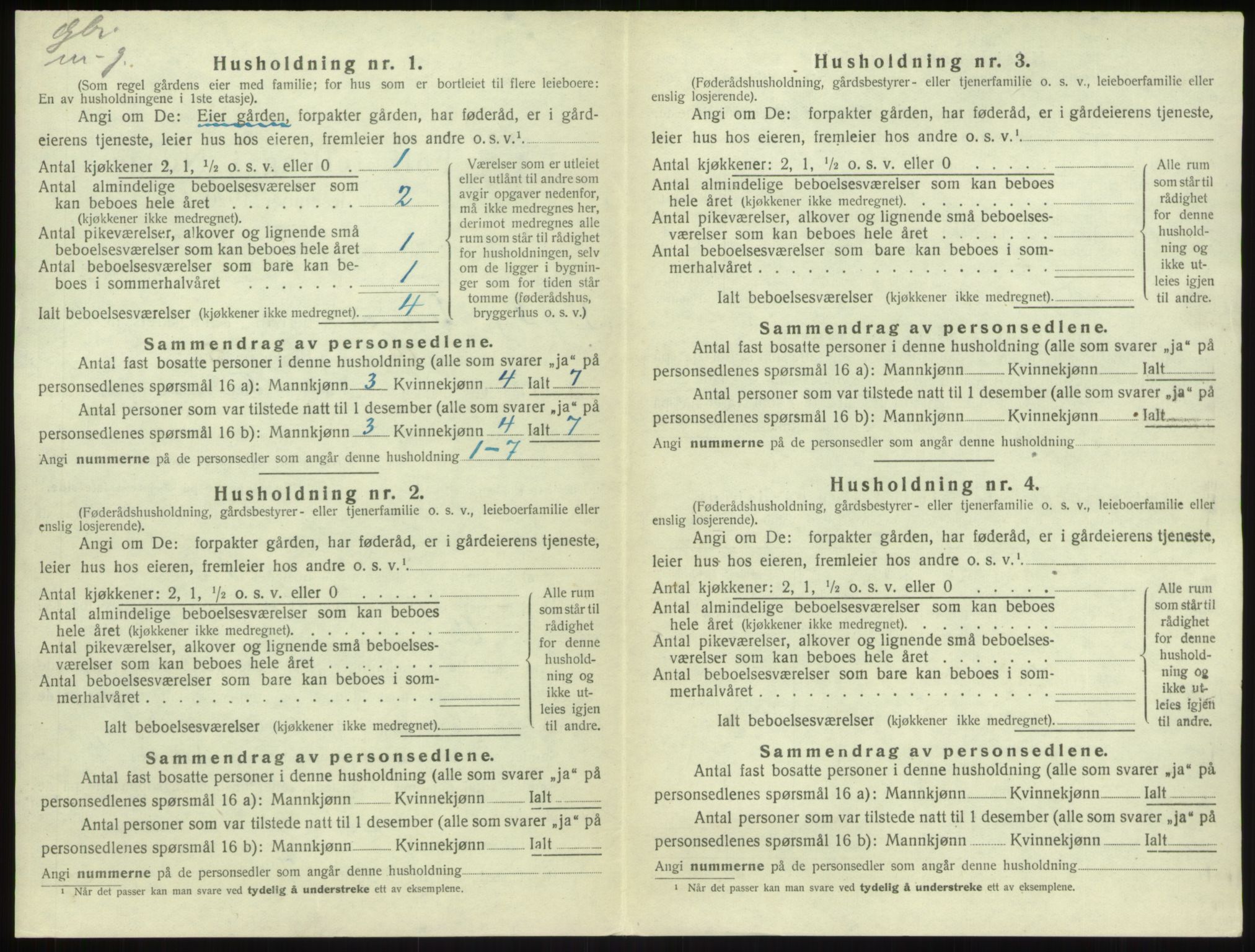 SAB, 1920 census for Sogndal, 1920, p. 936