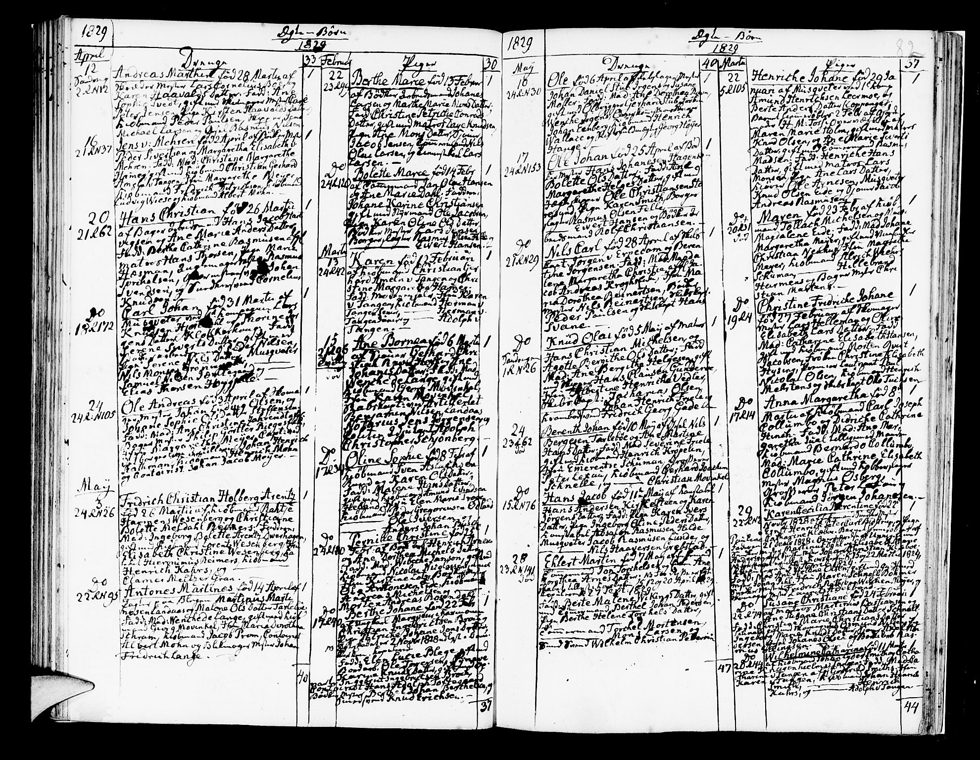 Korskirken sokneprestembete, SAB/A-76101/H/Hab: Parish register (copy) no. A 4, 1820-1832, p. 82