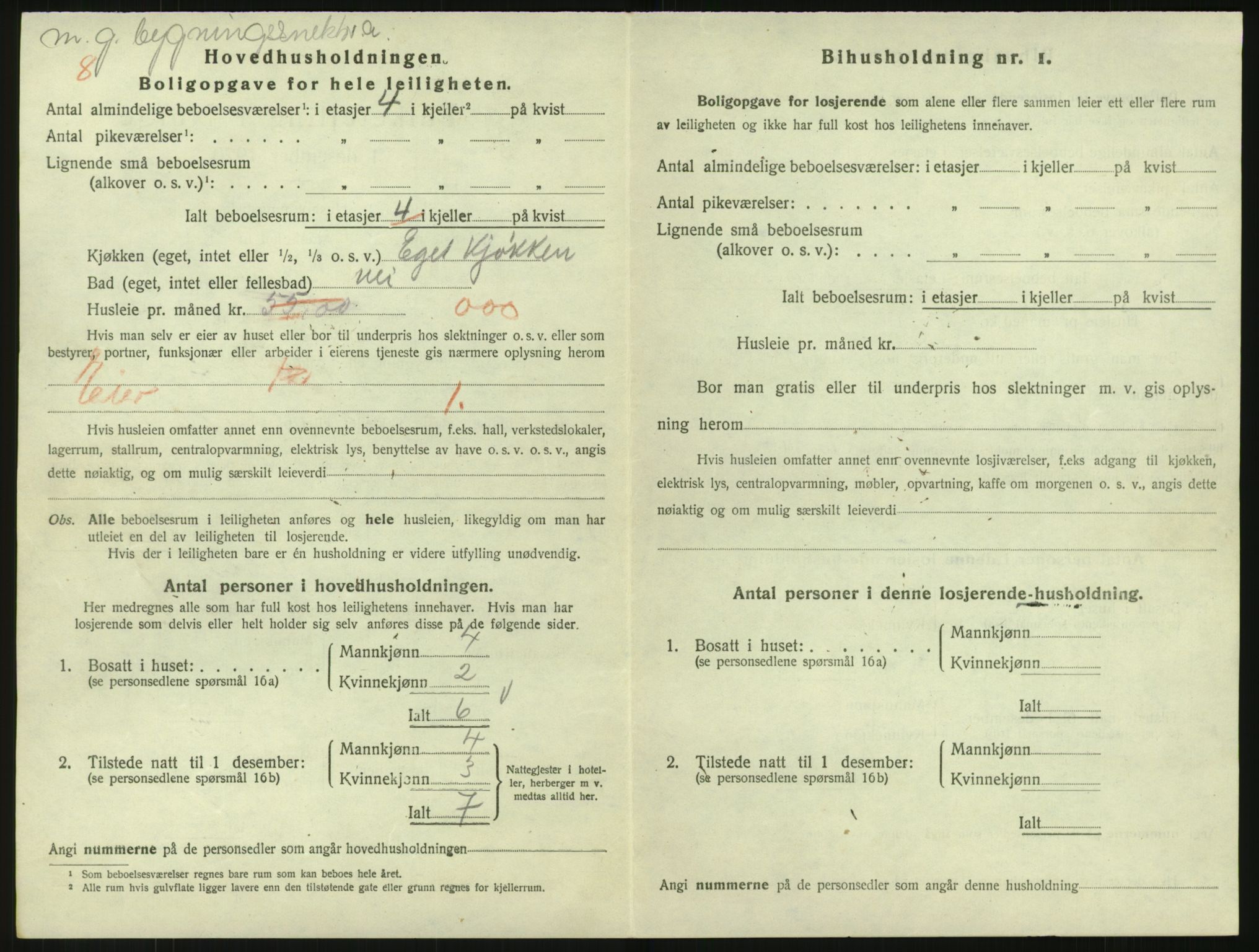 SAK, 1920 census for Arendal, 1920, p. 6799