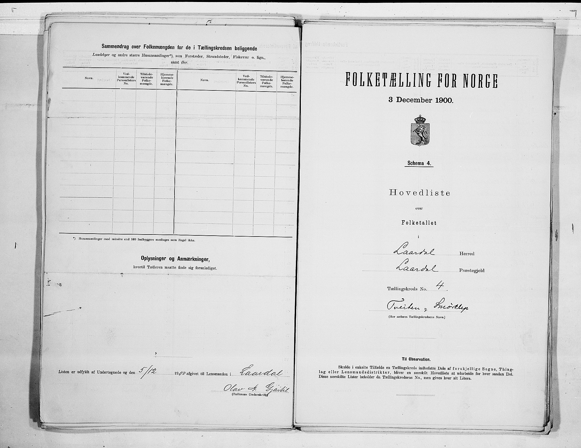 SAKO, 1900 census for Lårdal, 1900, p. 10