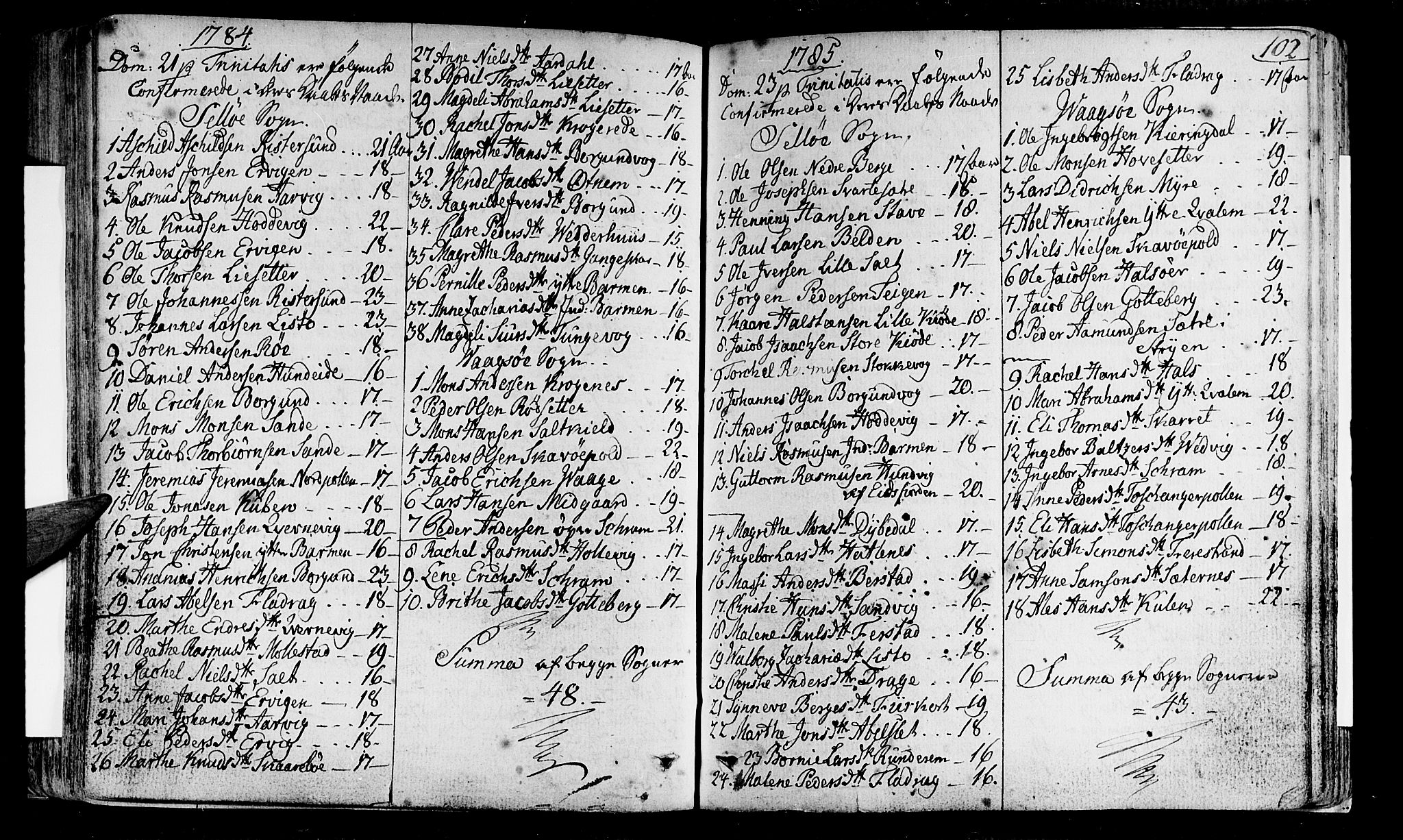 Selje sokneprestembete, AV/SAB-A-99938/H/Ha/Haa/Haaa: Parish register (official) no. A 6, 1782-1806, p. 102