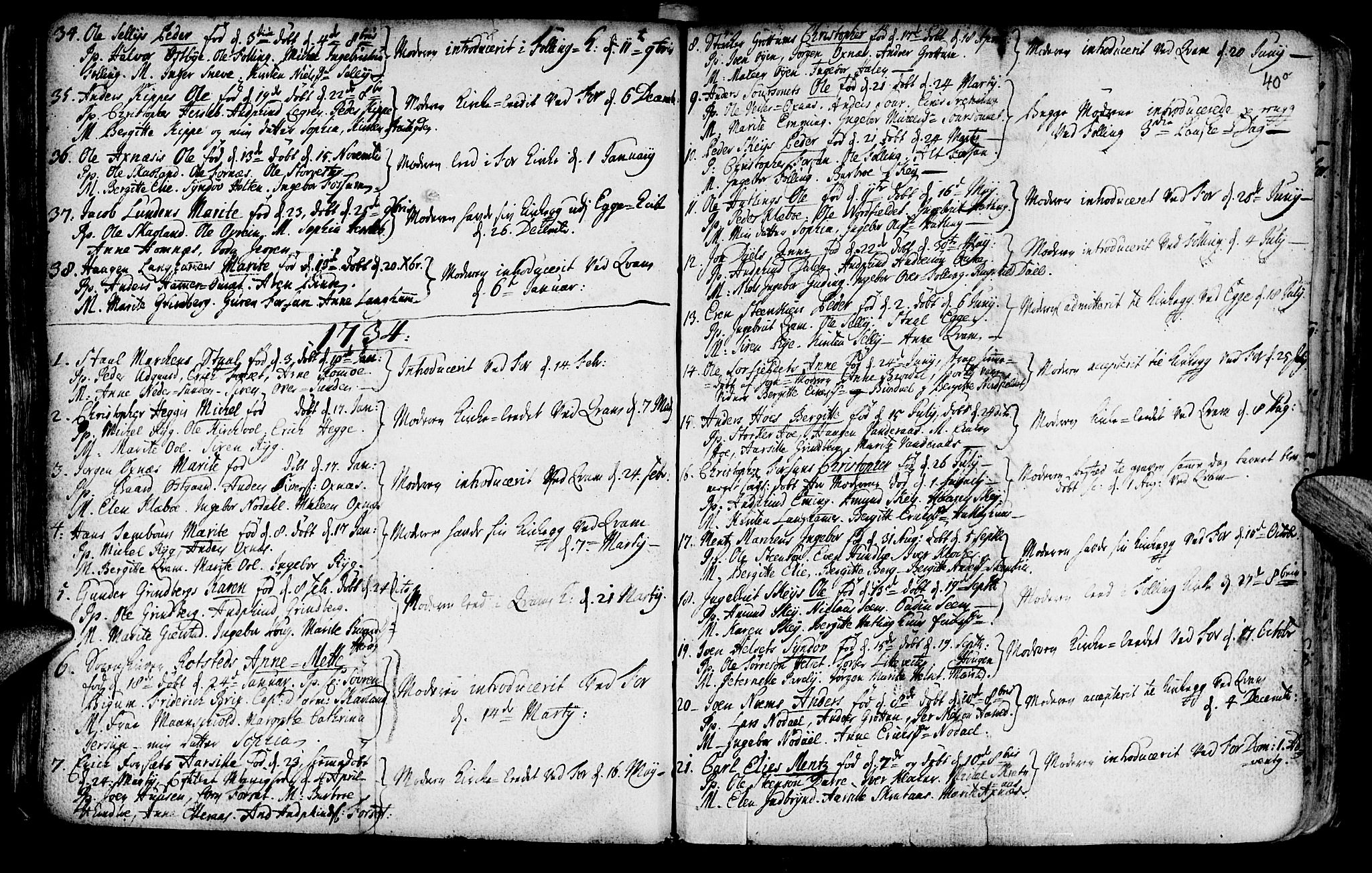 Ministerialprotokoller, klokkerbøker og fødselsregistre - Nord-Trøndelag, SAT/A-1458/746/L0439: Parish register (official) no. 746A01, 1688-1759, p. 40o