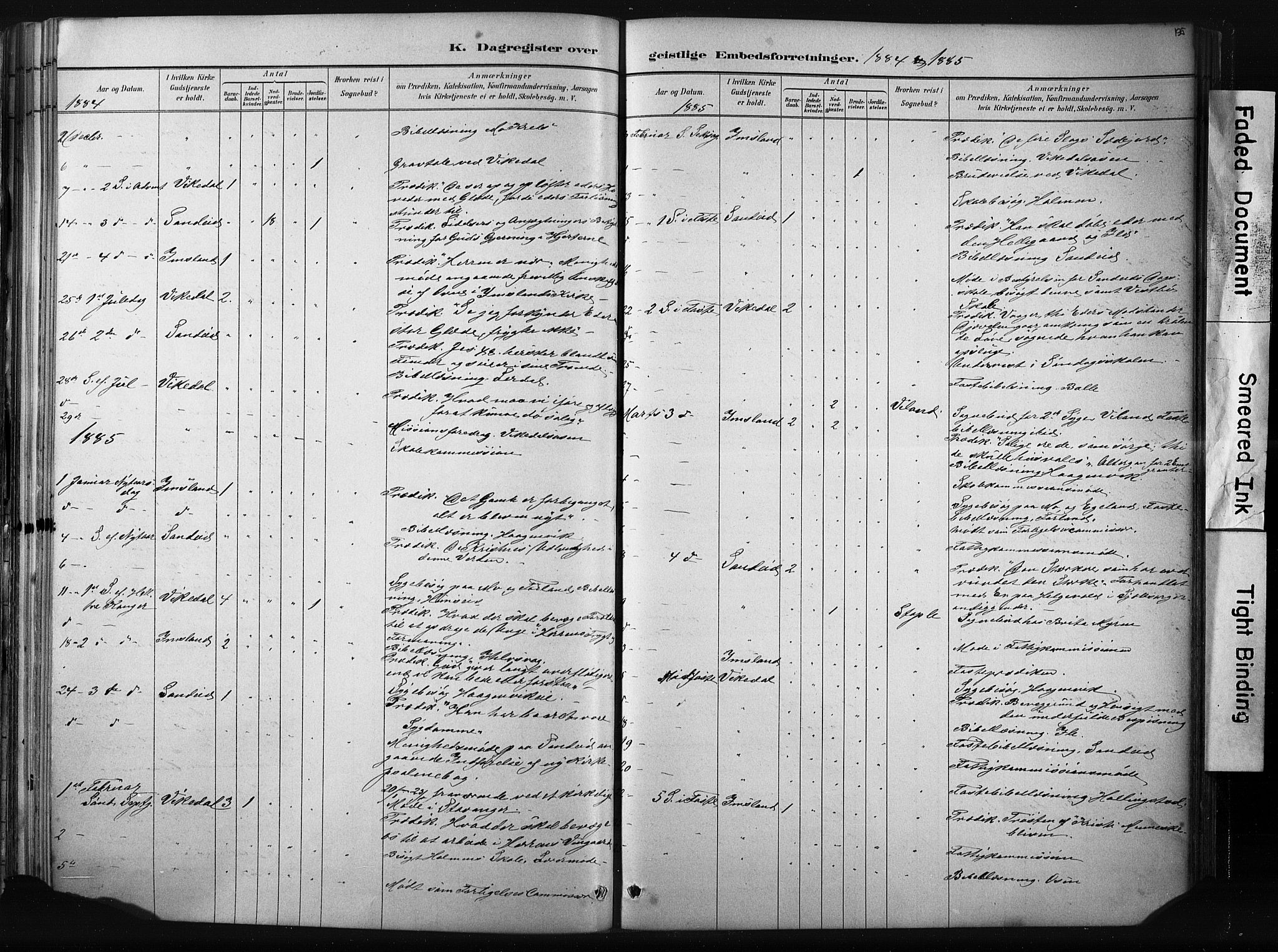 Vikedal sokneprestkontor, AV/SAST-A-101840/01/IV: Parish register (official) no. A 10, 1884-1907, p. 195