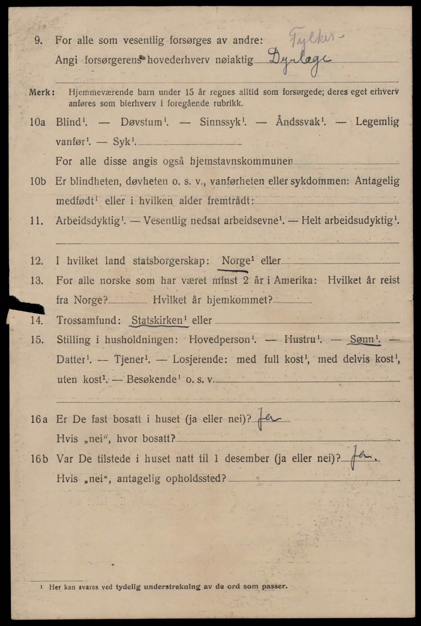 SAST, 1920 census for Stavanger, 1920, p. 97247