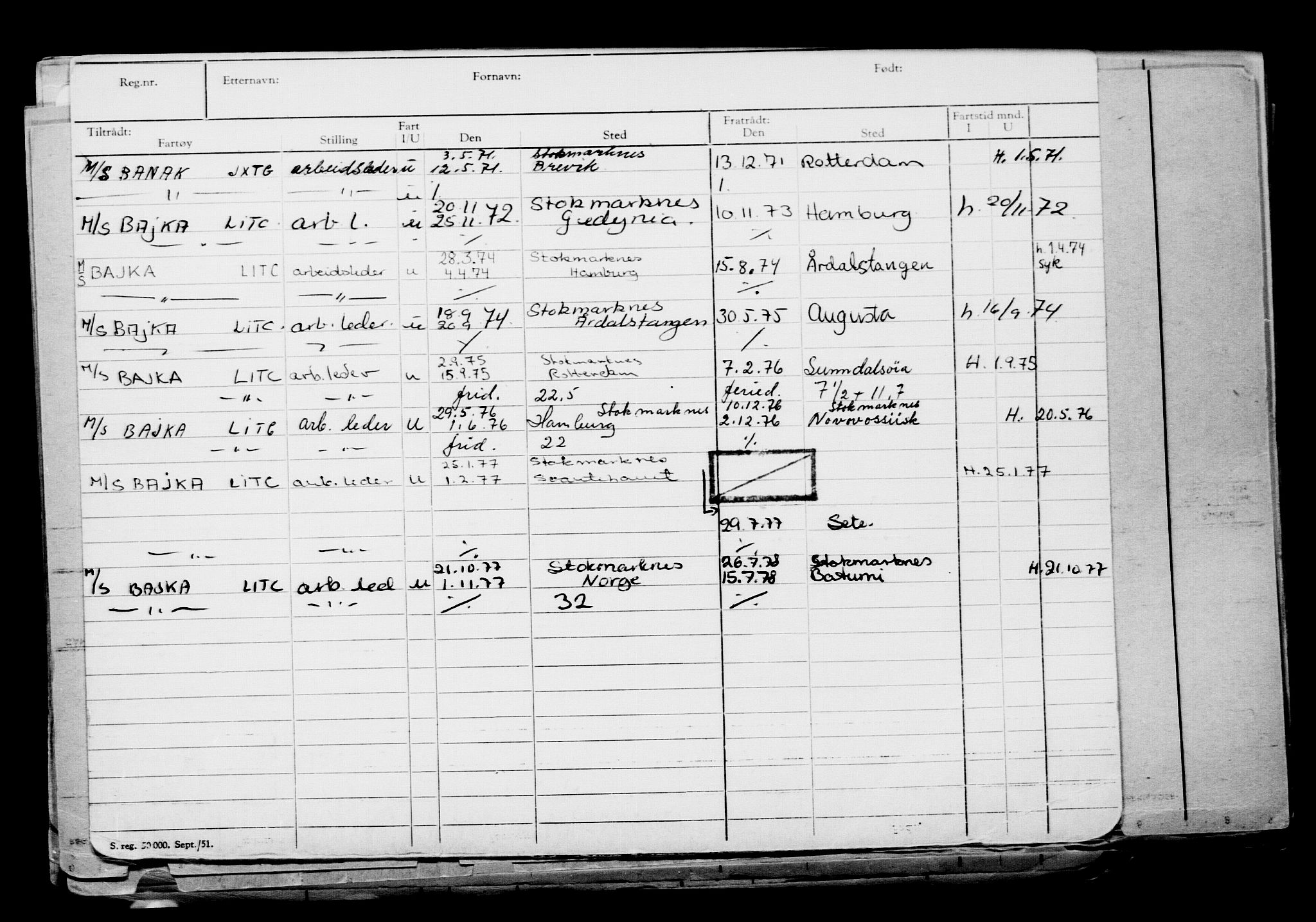 Direktoratet for sjømenn, AV/RA-S-3545/G/Gb/L0163: Hovedkort, 1918, p. 205