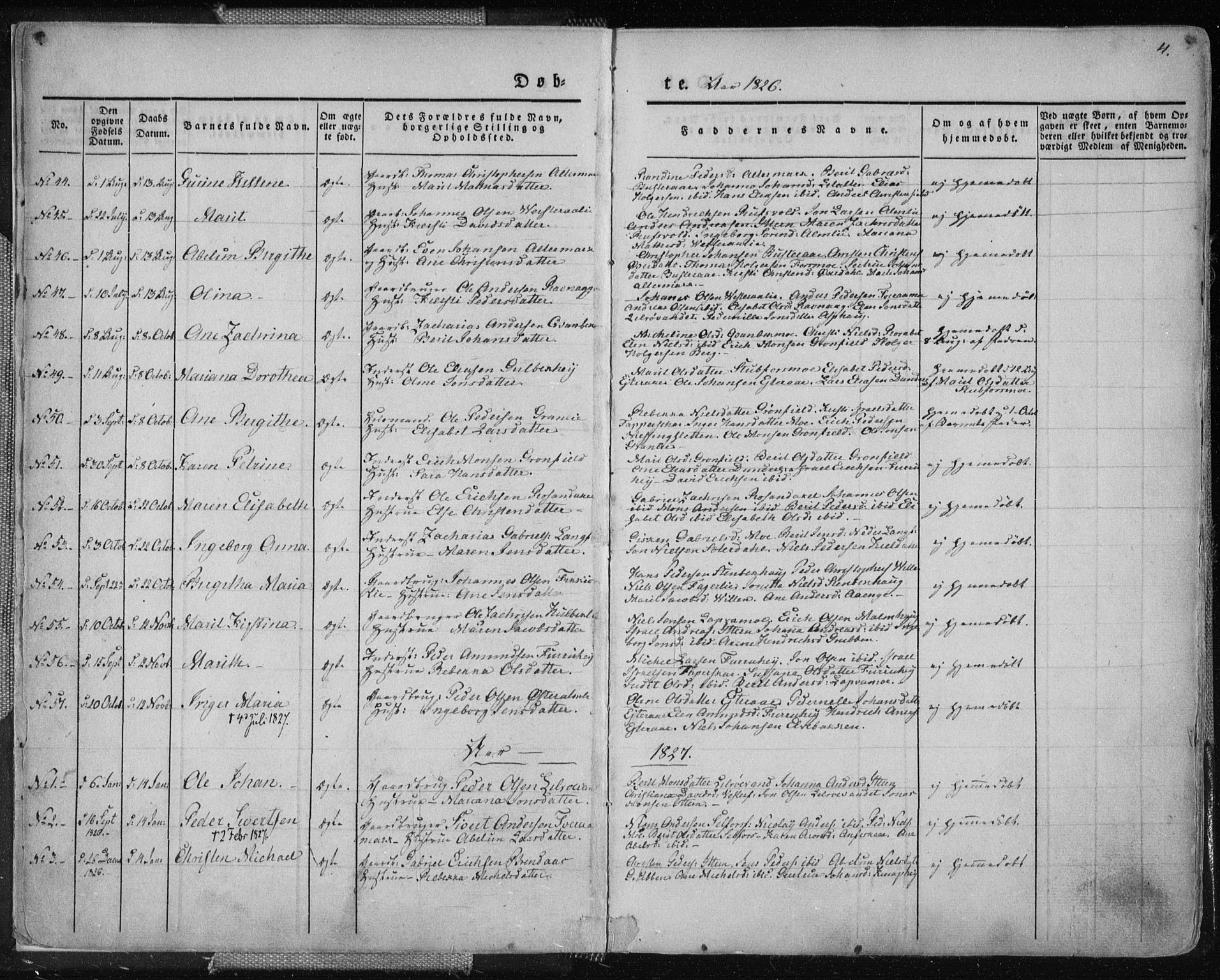 Ministerialprotokoller, klokkerbøker og fødselsregistre - Nordland, AV/SAT-A-1459/827/L0390: Parish register (official) no. 827A02, 1826-1841, p. 4