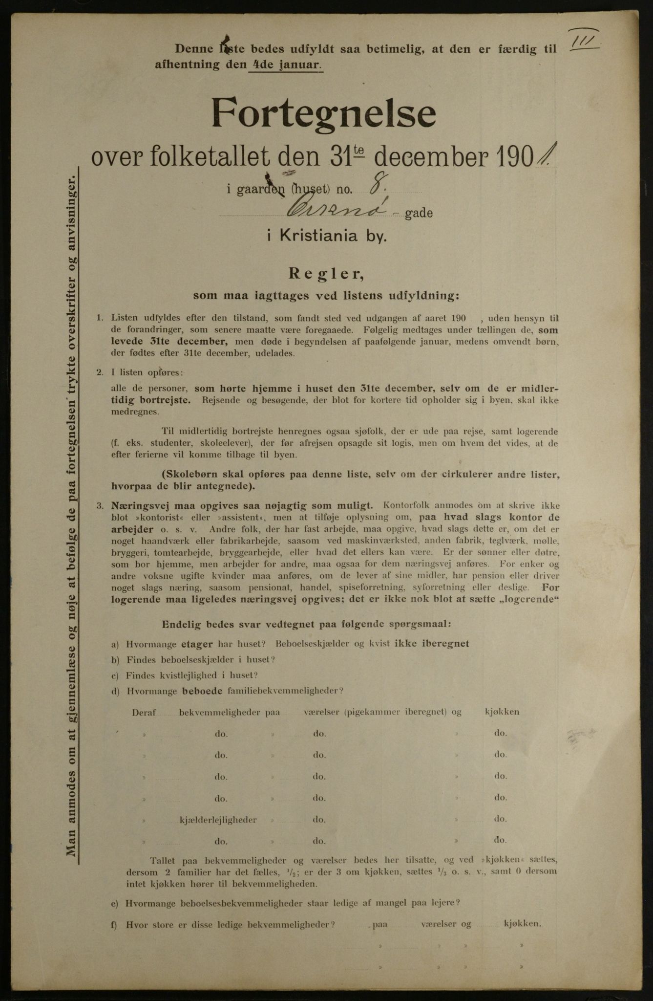 OBA, Municipal Census 1901 for Kristiania, 1901, p. 11632